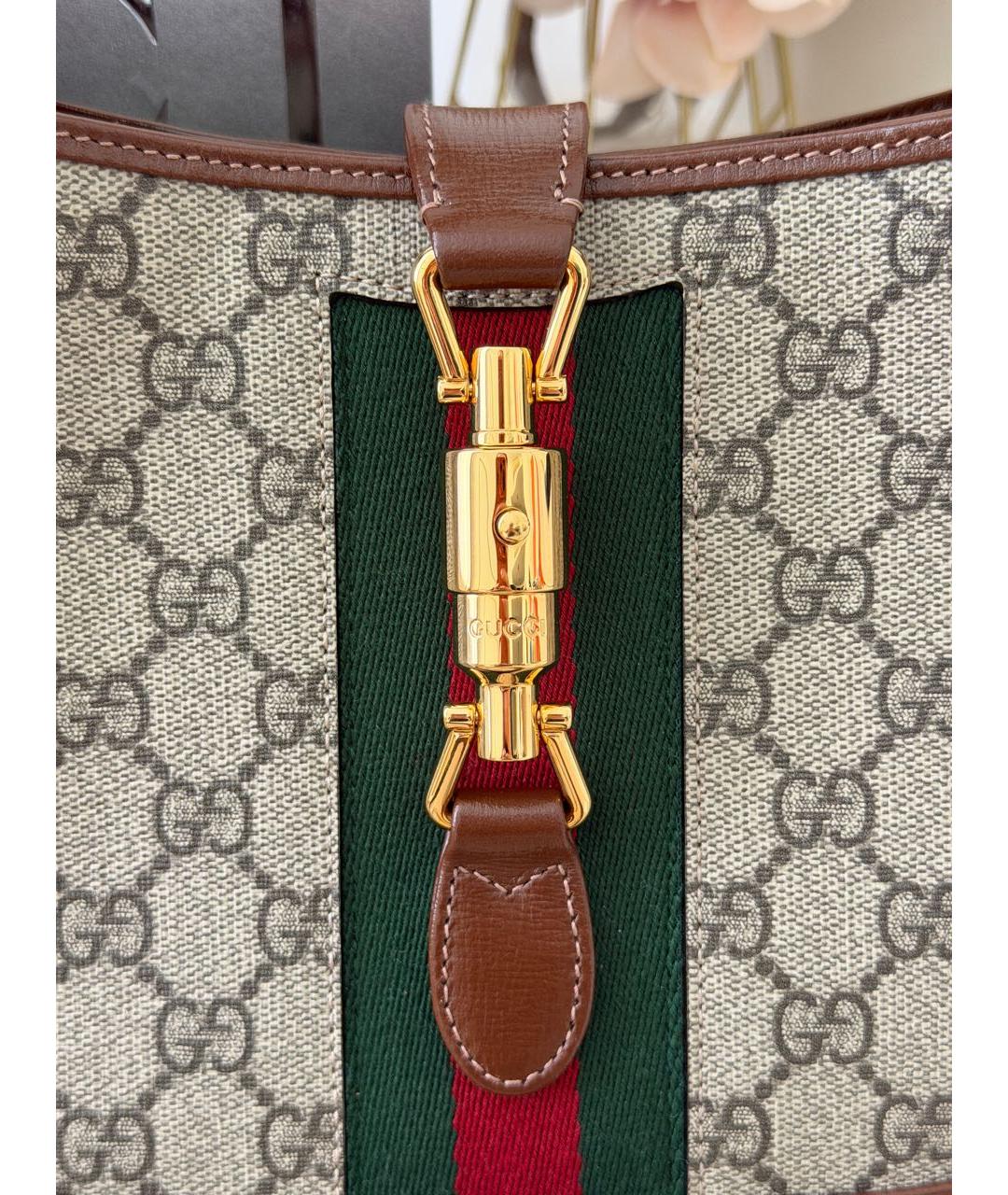 GUCCI Бежевая сумка с короткими ручками, фото 3