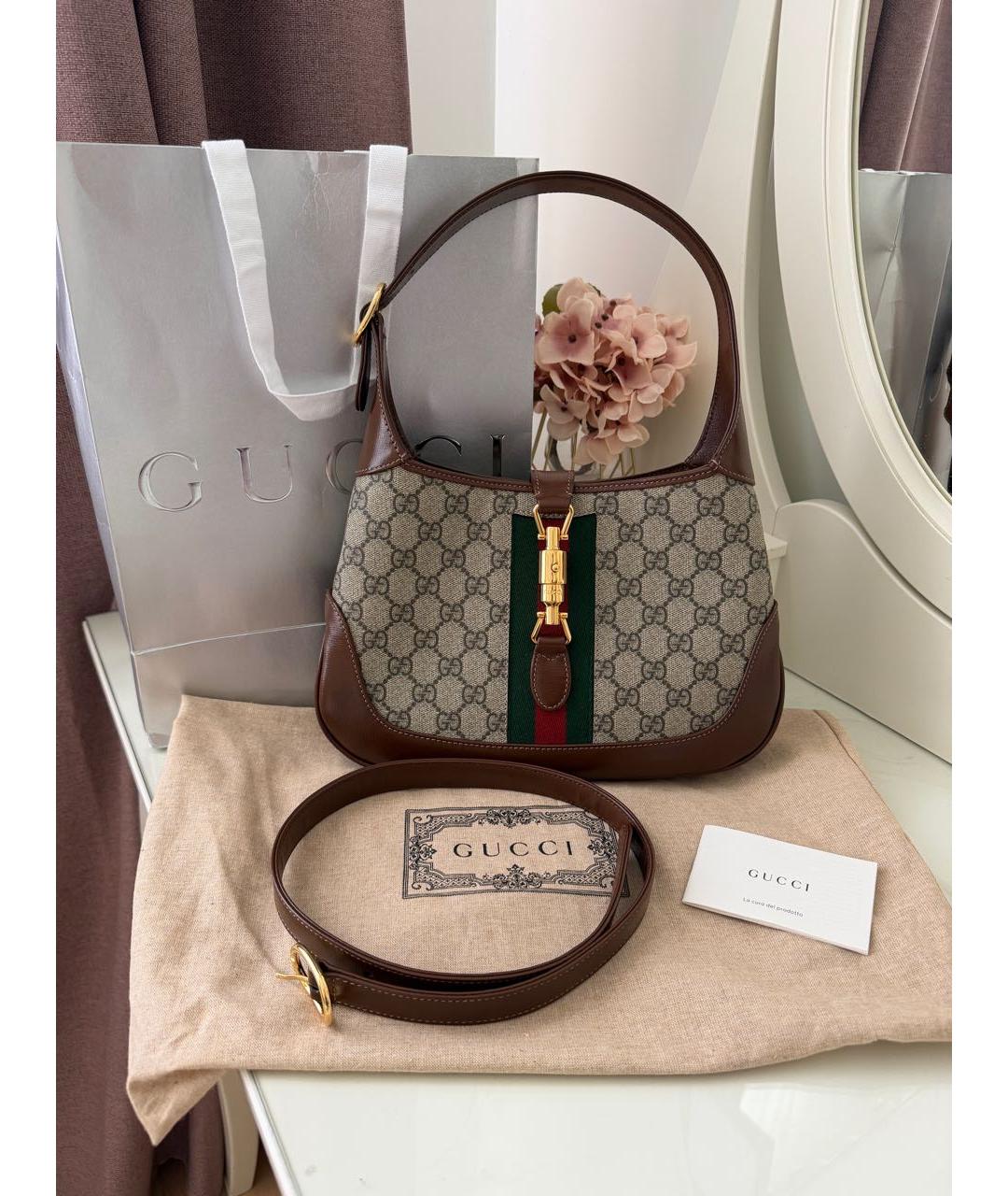 GUCCI Бежевая сумка с короткими ручками, фото 2