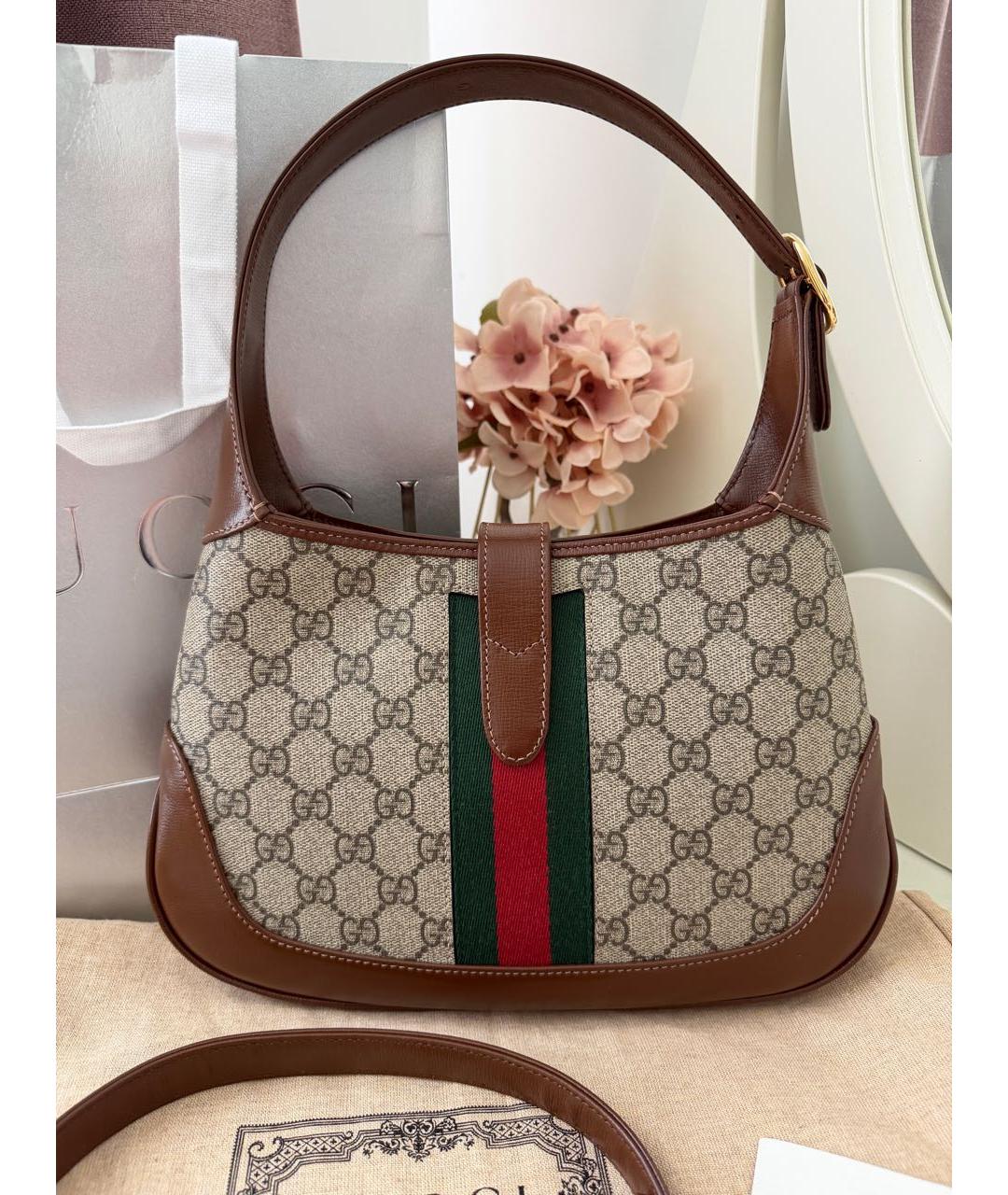 GUCCI Бежевая сумка с короткими ручками, фото 4