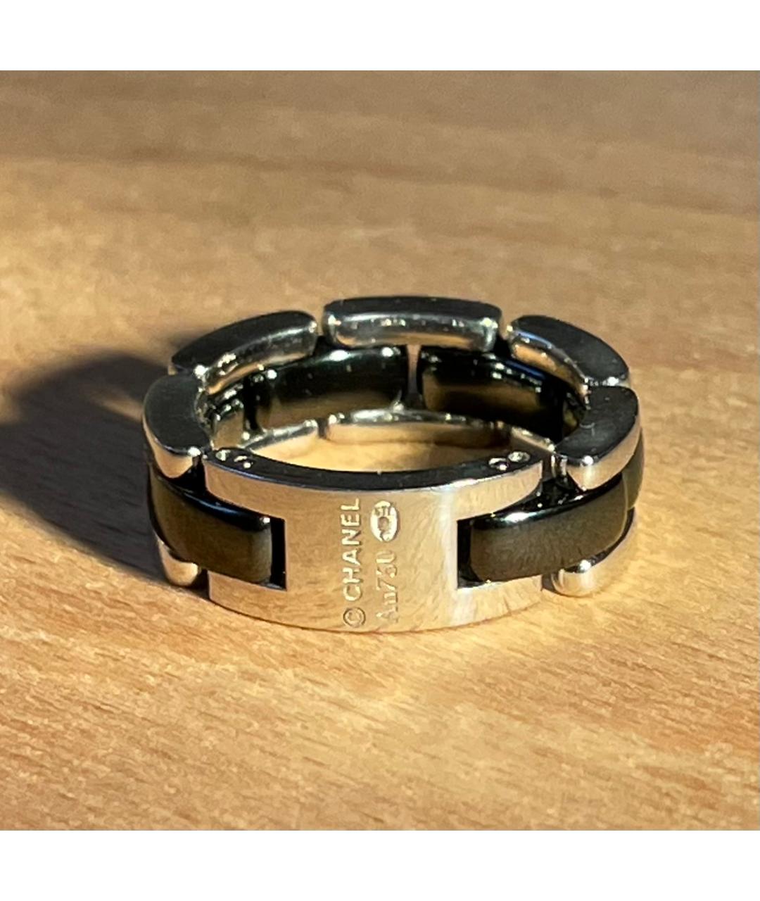 CHANEL Черное кольцо из белого золота, фото 3