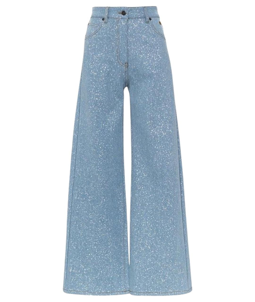 MSGM Голубые хлопковые джинсы клеш, фото 1