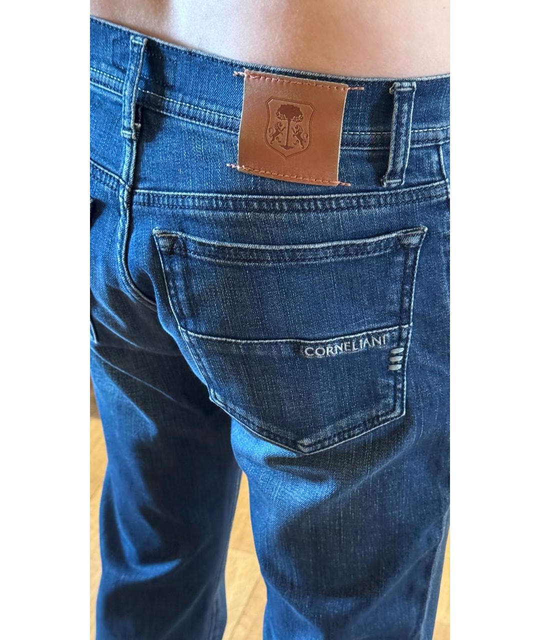 CORNELIANI Синие хлопковые джинсы скинни, фото 2