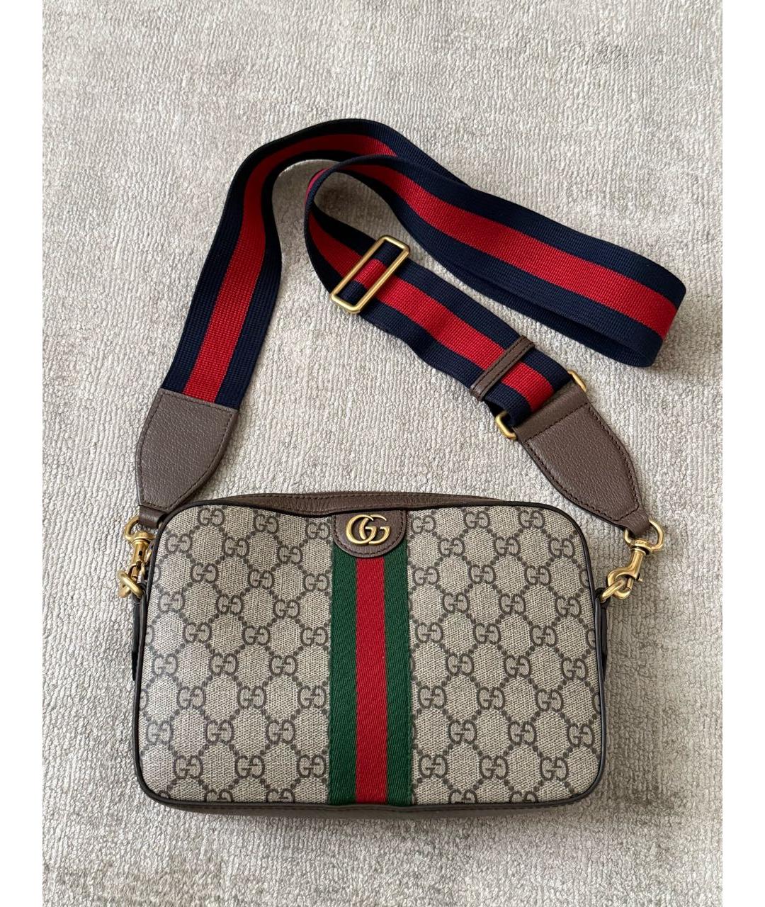 GUCCI Бежевая сумка с короткими ручками, фото 9