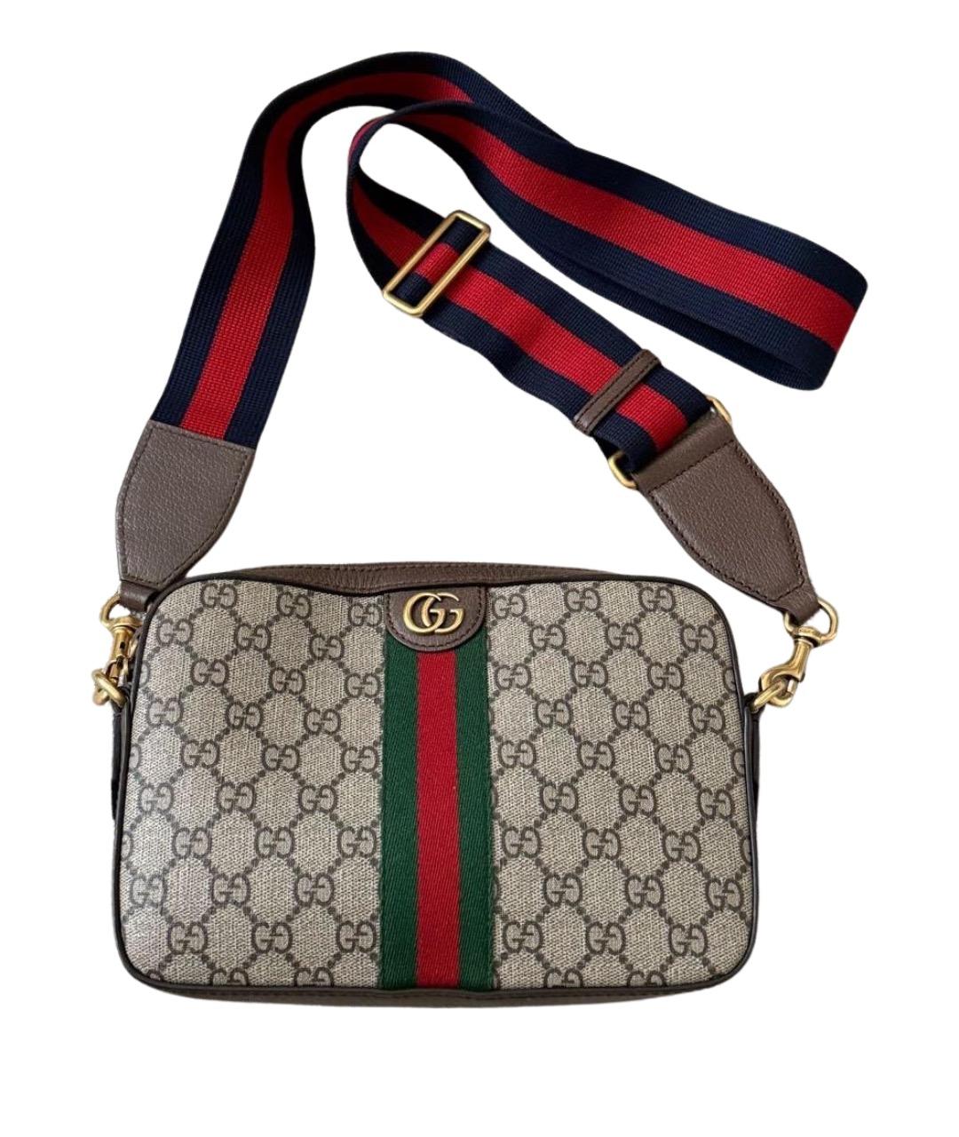 GUCCI Бежевая сумка с короткими ручками, фото 1