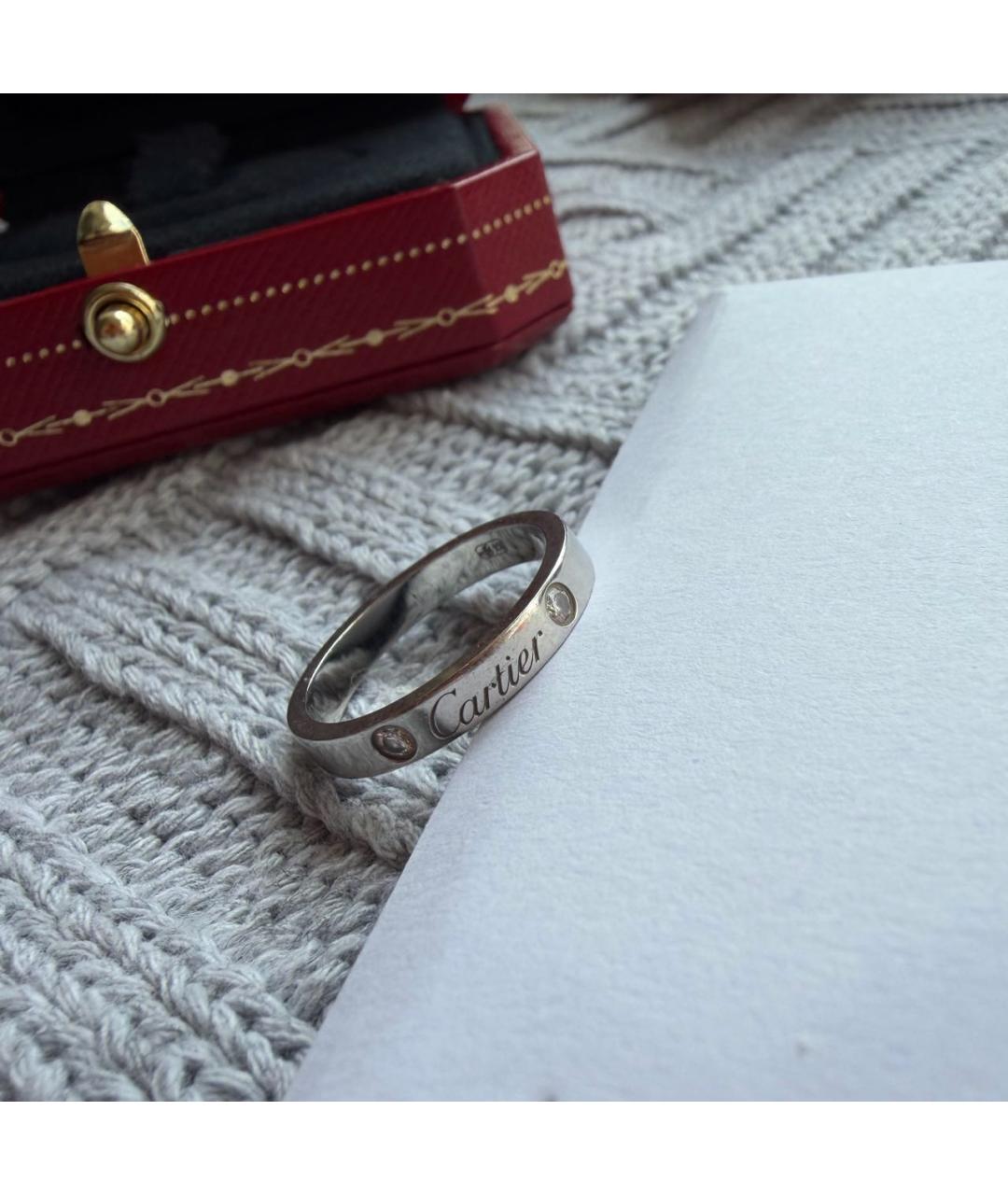 CARTIER Серебряное платиновое кольцо, фото 4