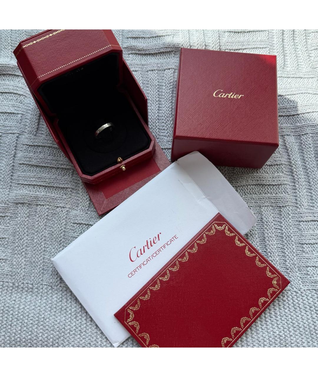 CARTIER Серебряное платиновое кольцо, фото 2