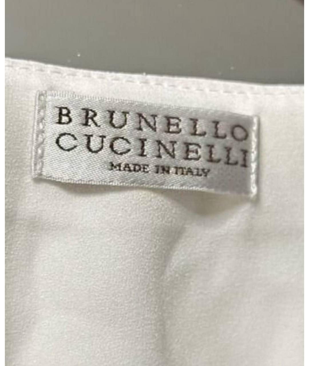 BRUNELLO CUCINELLI Белое полиэстеровое повседневное платье, фото 3