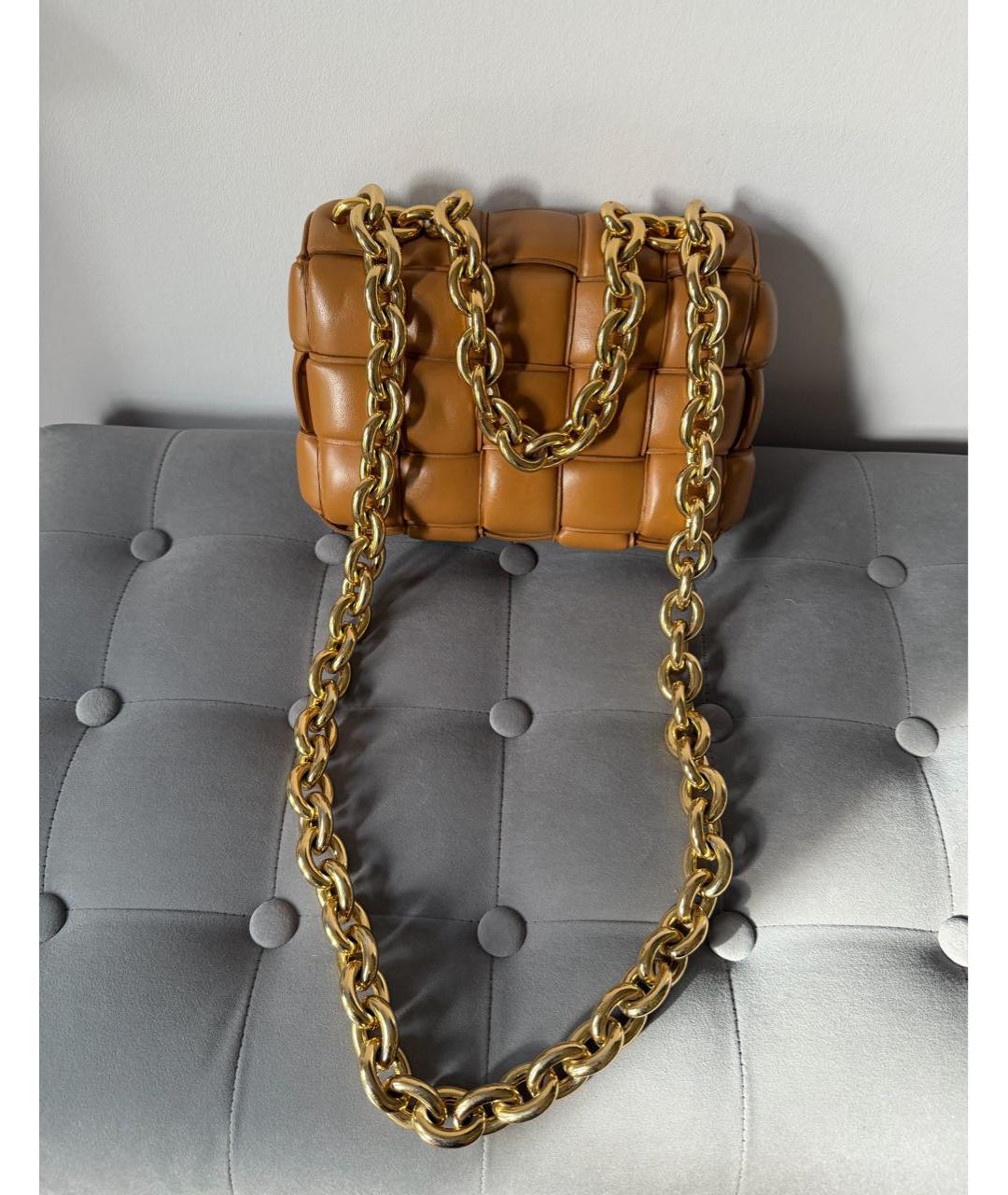 BOTTEGA VENETA Коричневая кожаная сумка через плечо, фото 3