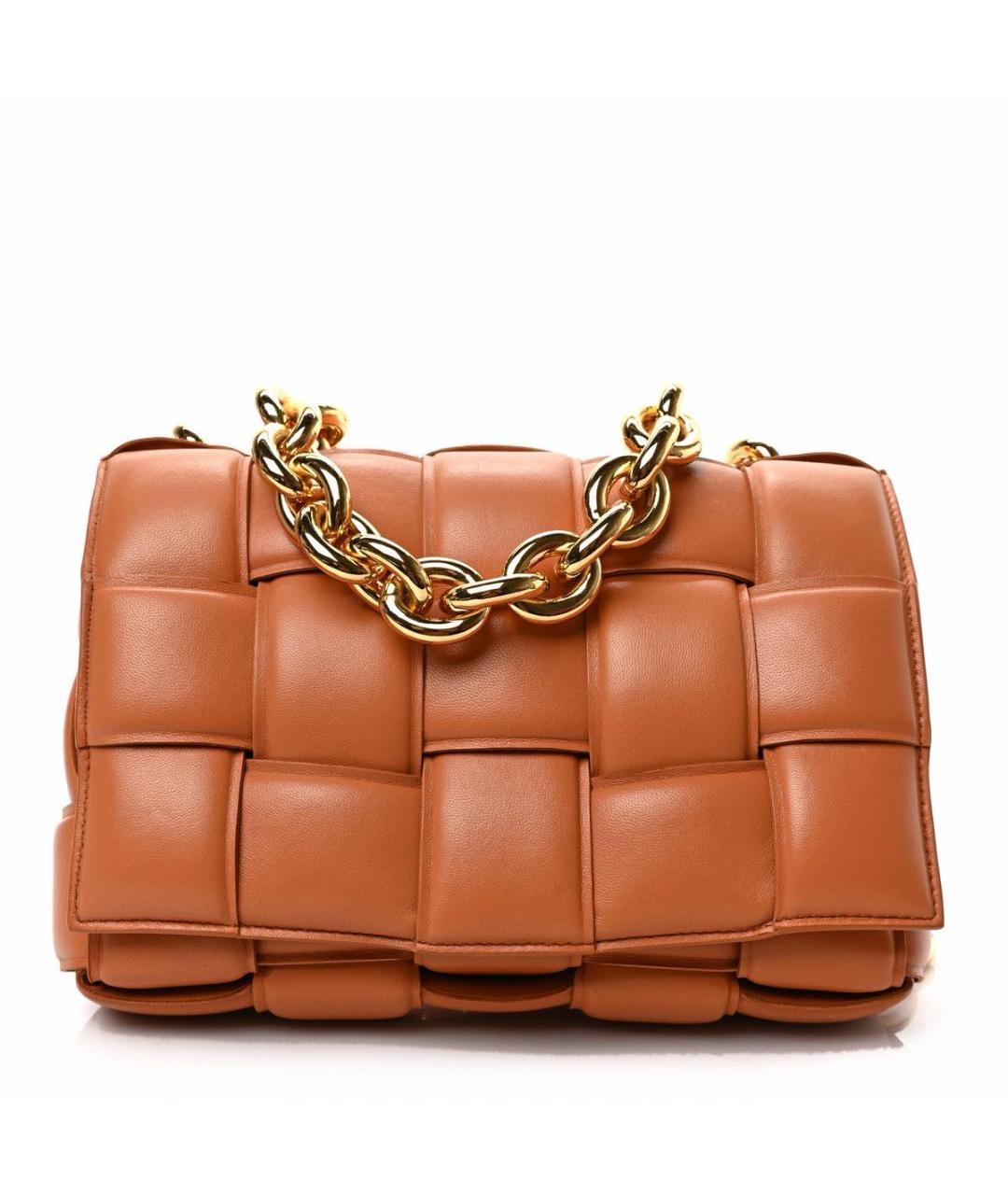 BOTTEGA VENETA Коричневая кожаная сумка через плечо, фото 9