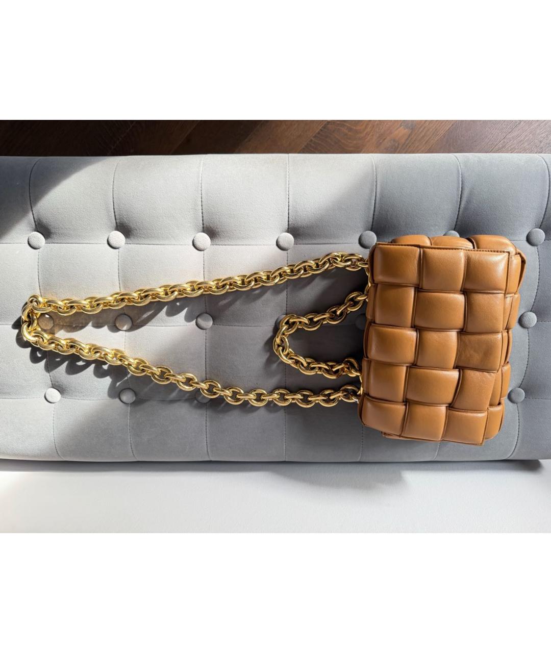 BOTTEGA VENETA Коричневая кожаная сумка через плечо, фото 6