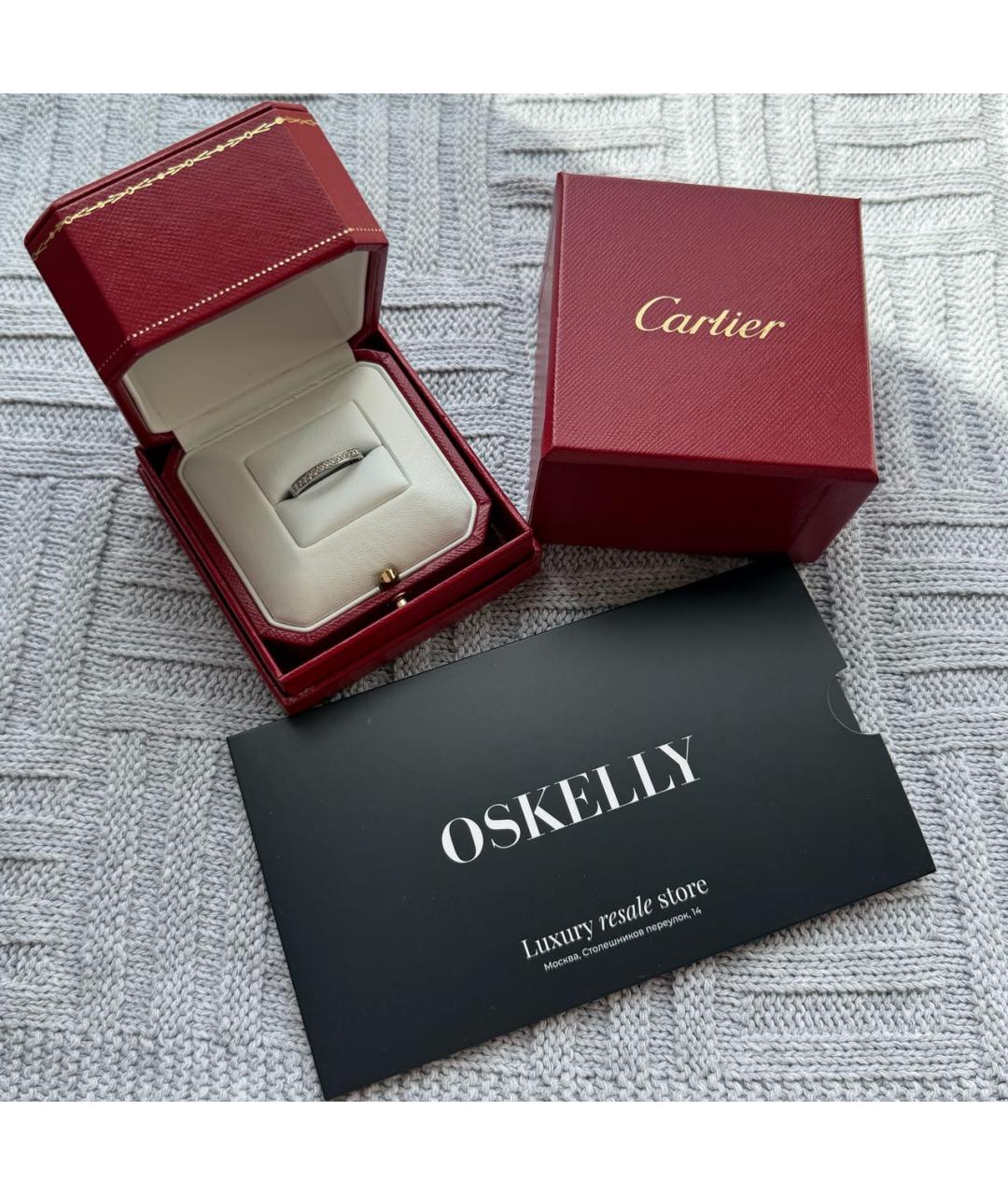 CARTIER Серое платиновое кольцо, фото 2