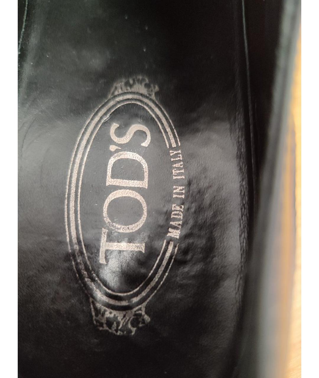 TOD'S Черные кожаные туфли, фото 7