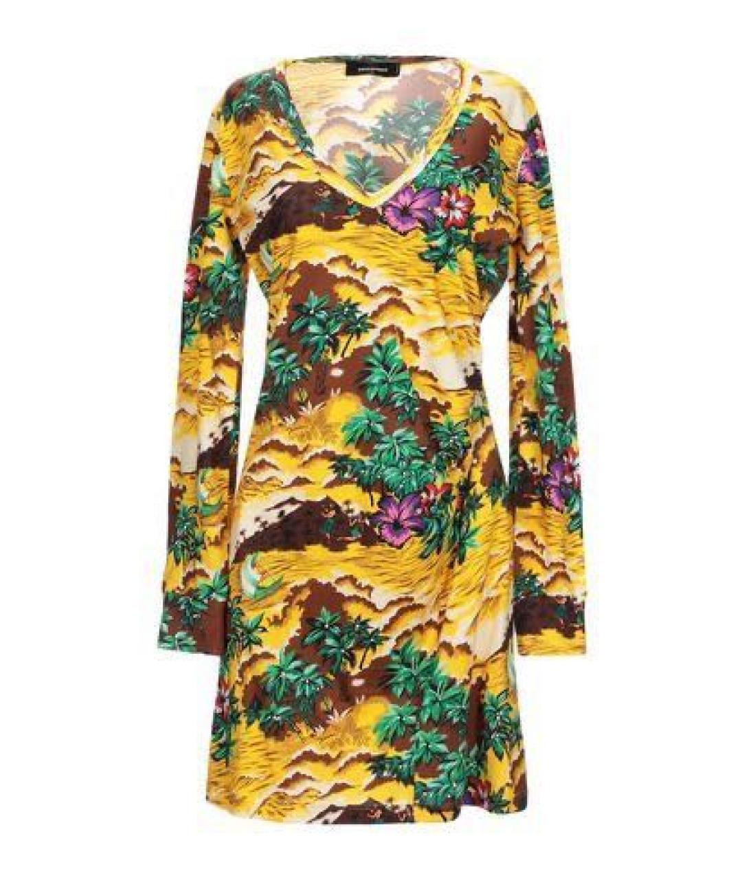 DSQUARED2 Мульти хлопковое повседневное платье, фото 1