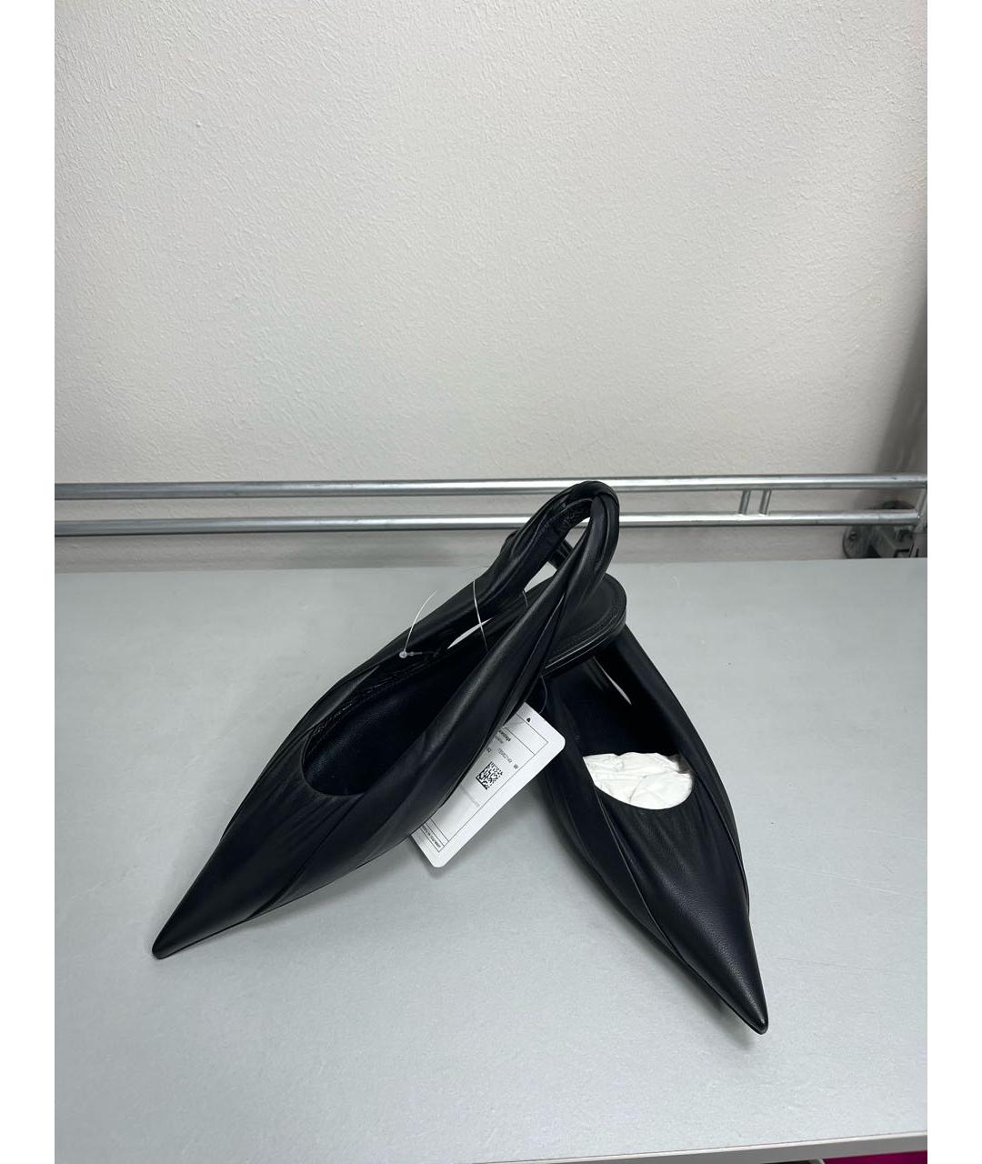 BALENCIAGA Черные кожаные мюли, фото 5