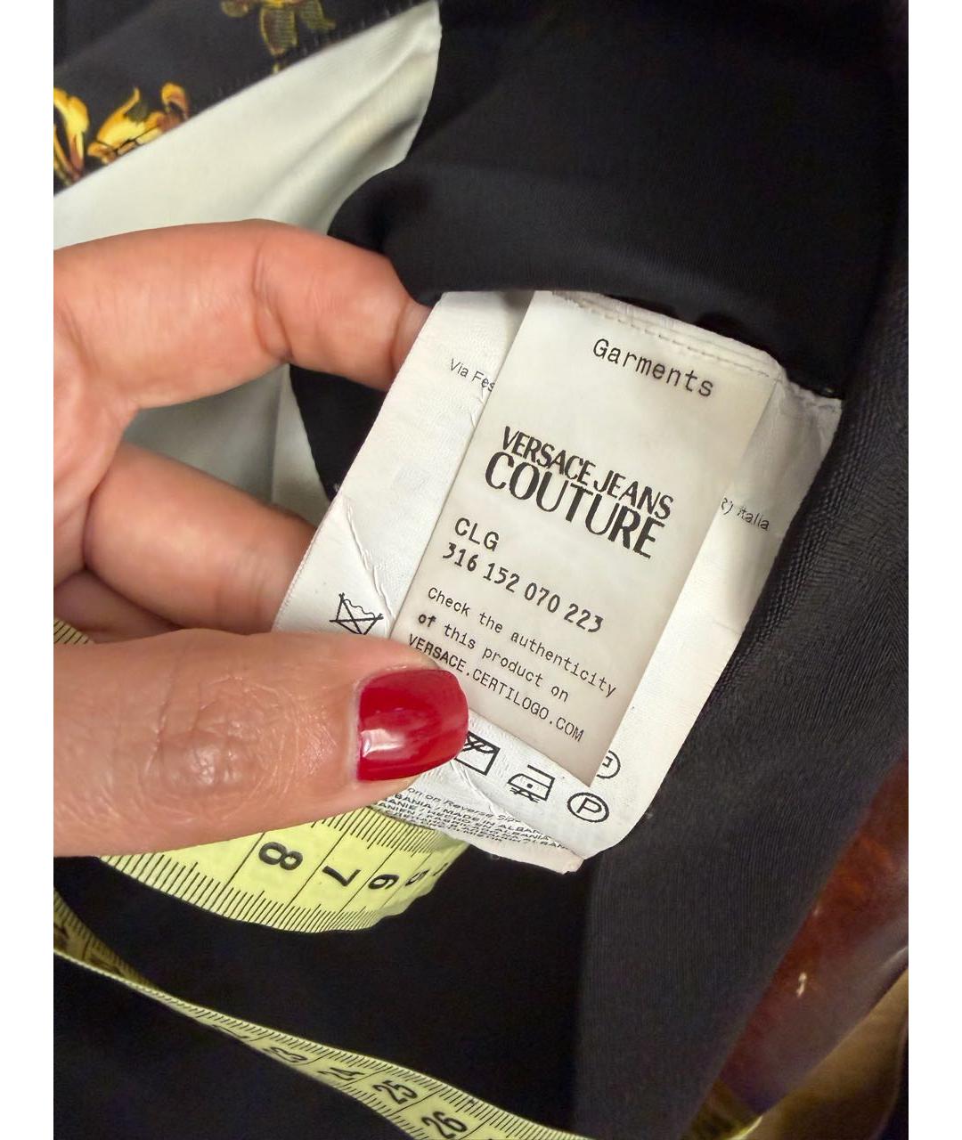 VERSACE JEANS COUTURE Черная юбка мини, фото 6