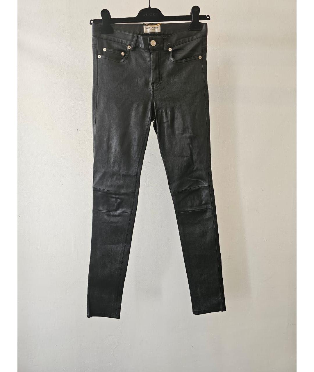 SAINT LAURENT Черные брюки узкие, фото 9