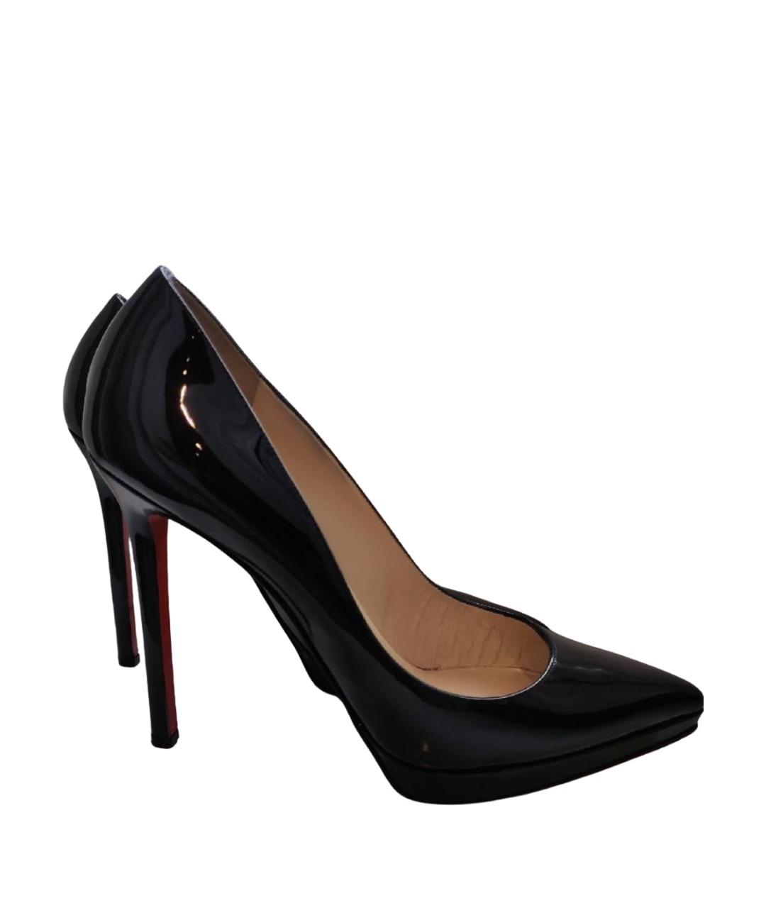 CHRISTIAN LOUBOUTIN Черные туфли из лакированной кожи, фото 1
