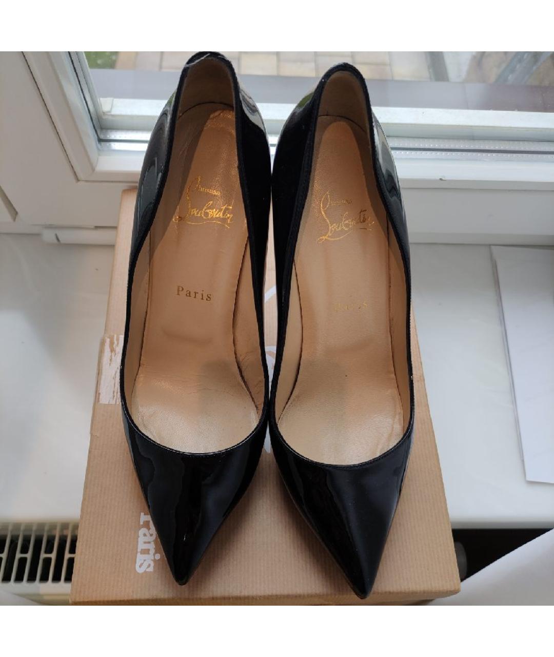 CHRISTIAN LOUBOUTIN Черные туфли из лакированной кожи, фото 2
