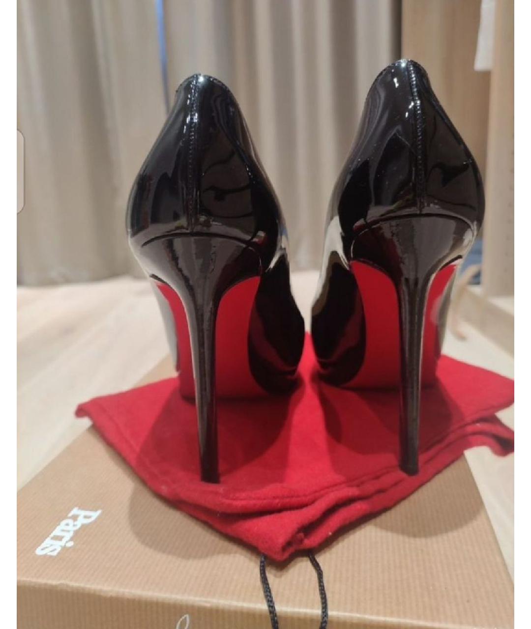 CHRISTIAN LOUBOUTIN Черные туфли из лакированной кожи, фото 4