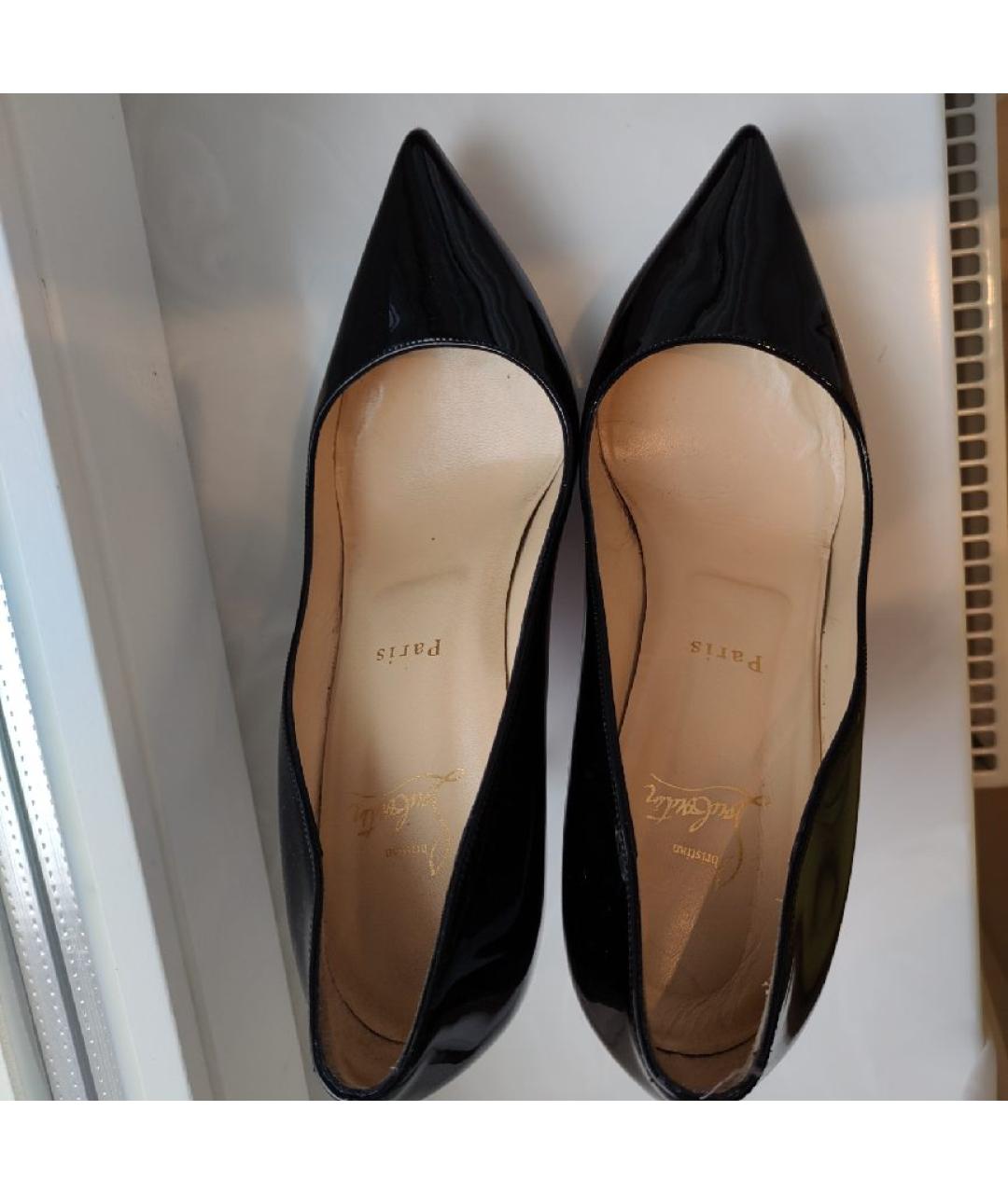CHRISTIAN LOUBOUTIN Черные туфли из лакированной кожи, фото 3