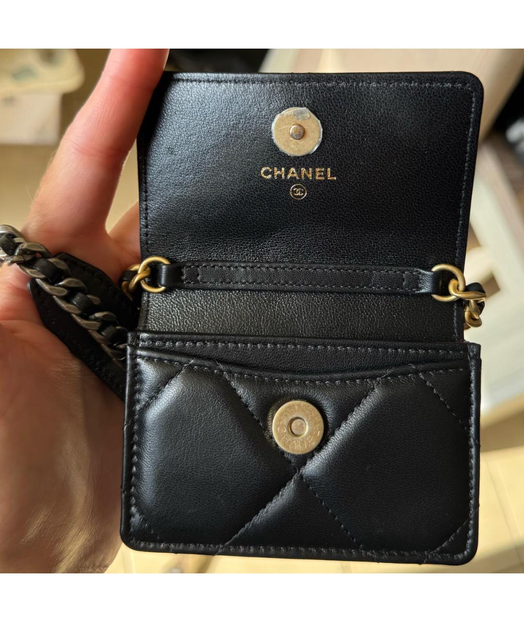 CHANEL Черная кожаная сумка через плечо, фото 4