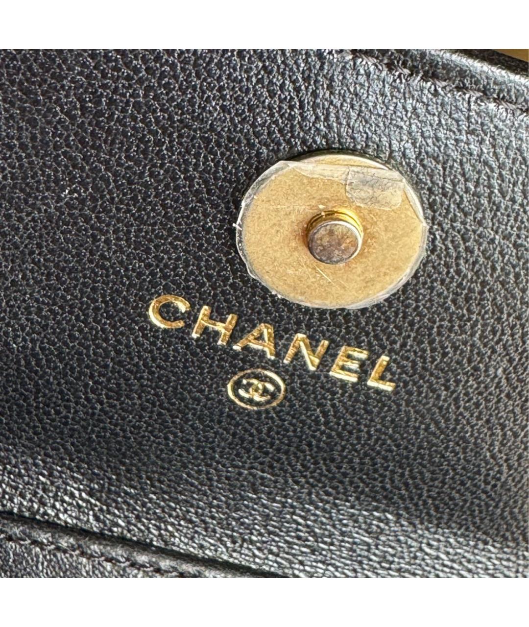 CHANEL Черная кожаная сумка через плечо, фото 8