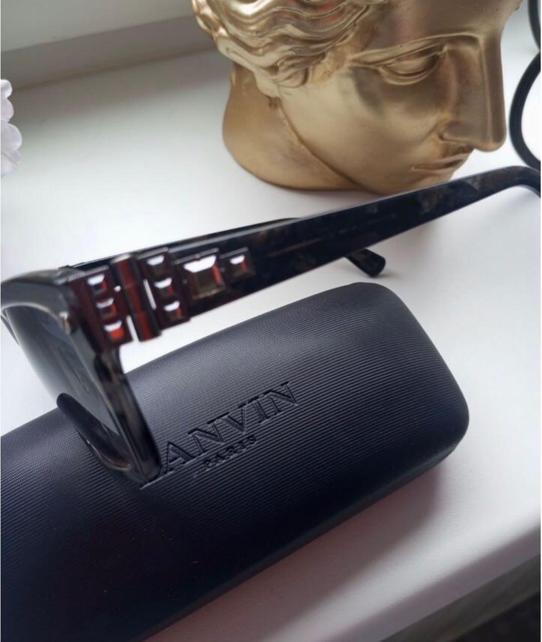 LANVIN Темно-синие пластиковые солнцезащитные очки, фото 3