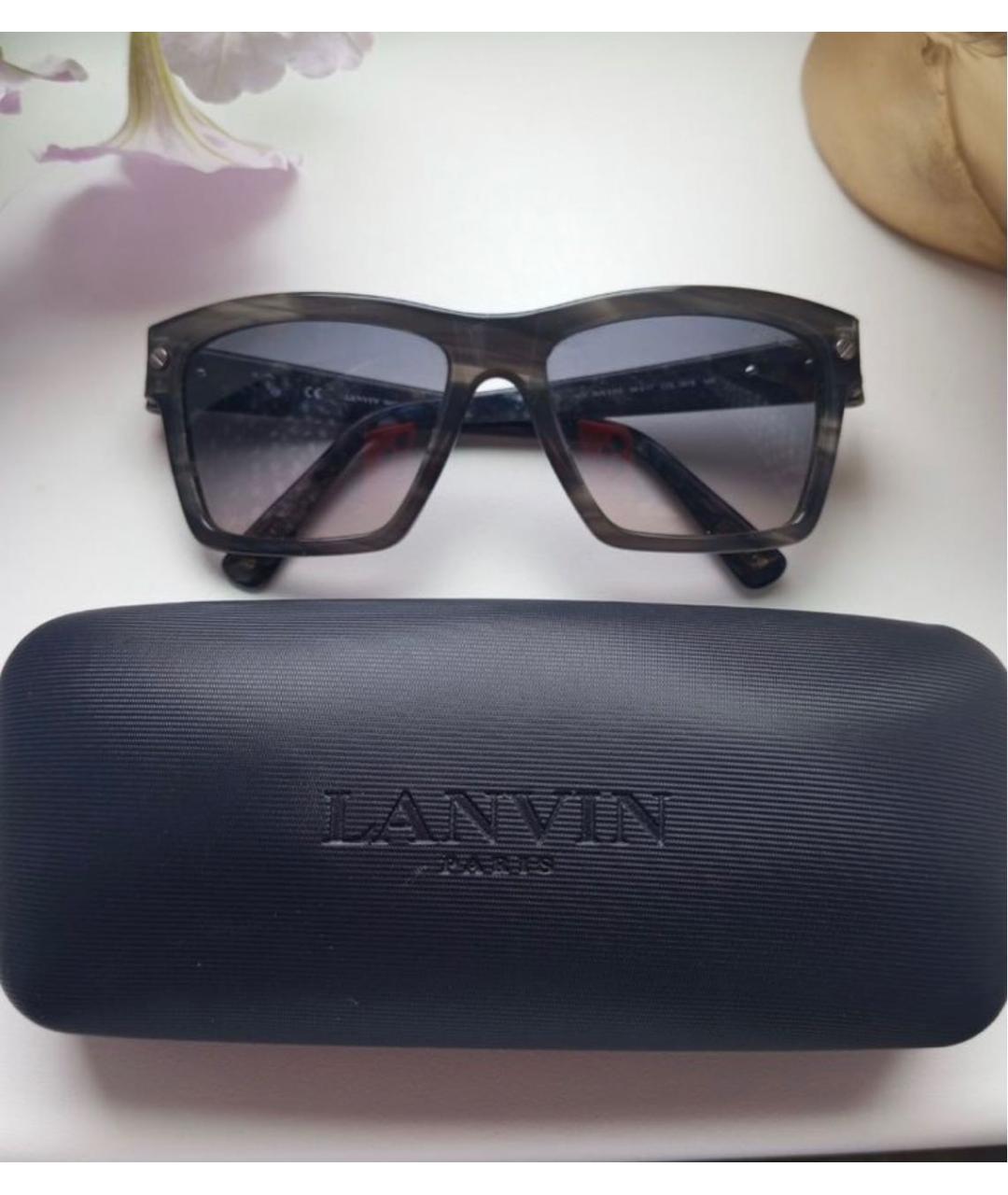 LANVIN Темно-синие пластиковые солнцезащитные очки, фото 6