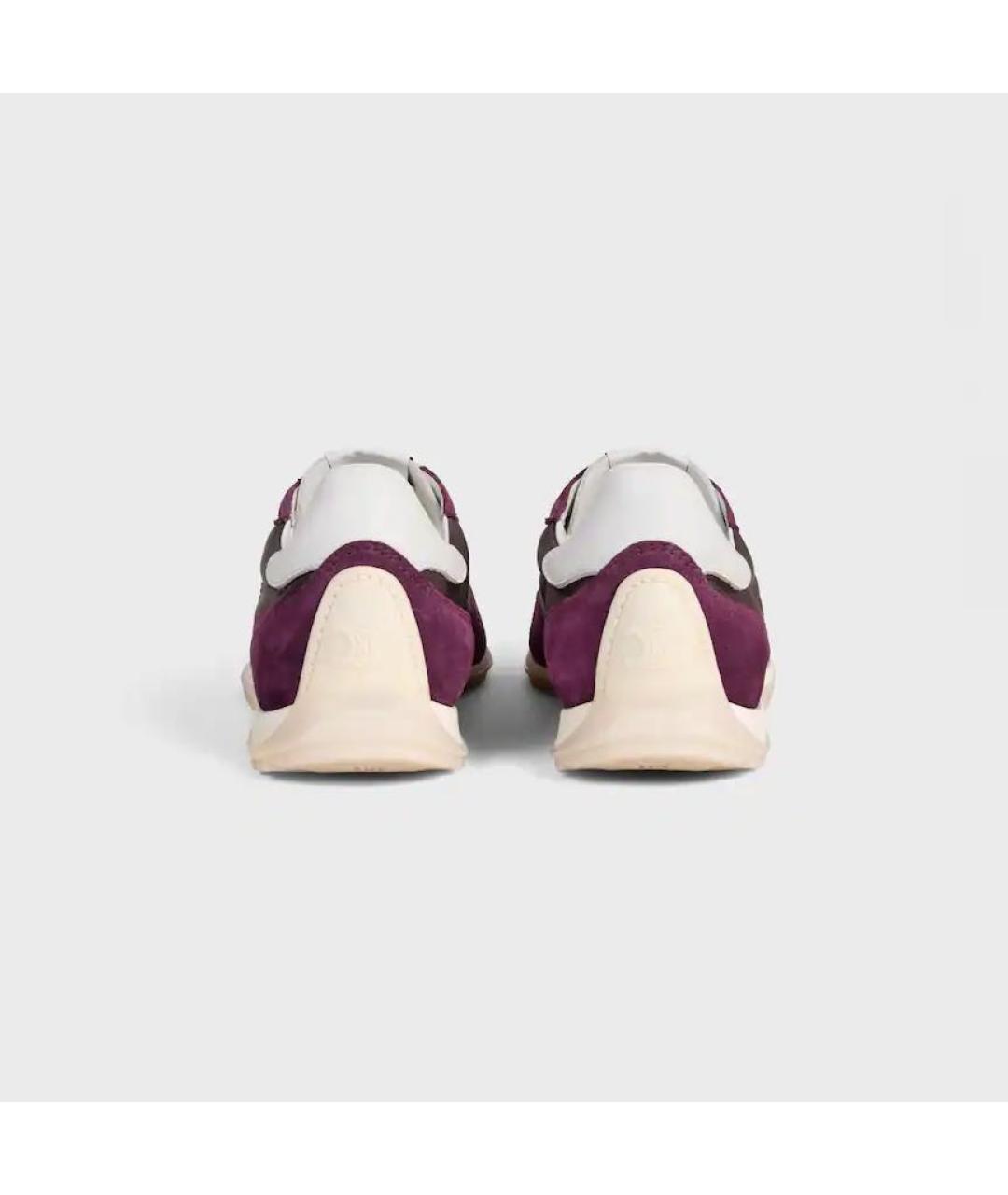CELINE Бордовые текстильные кеды, фото 3