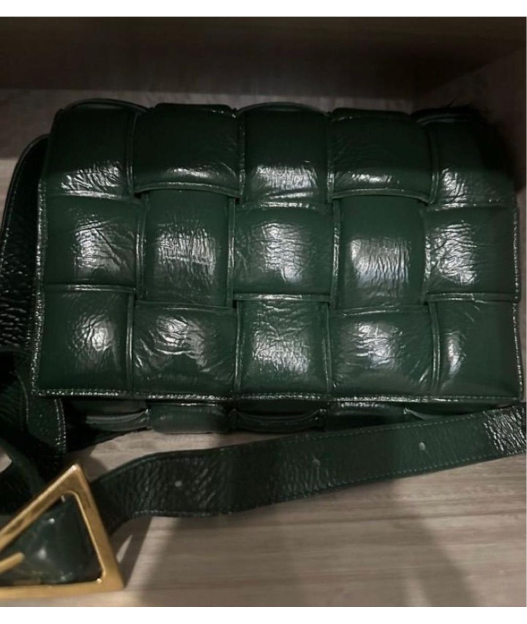 BOTTEGA VENETA Зеленая кожаная сумка через плечо, фото 3