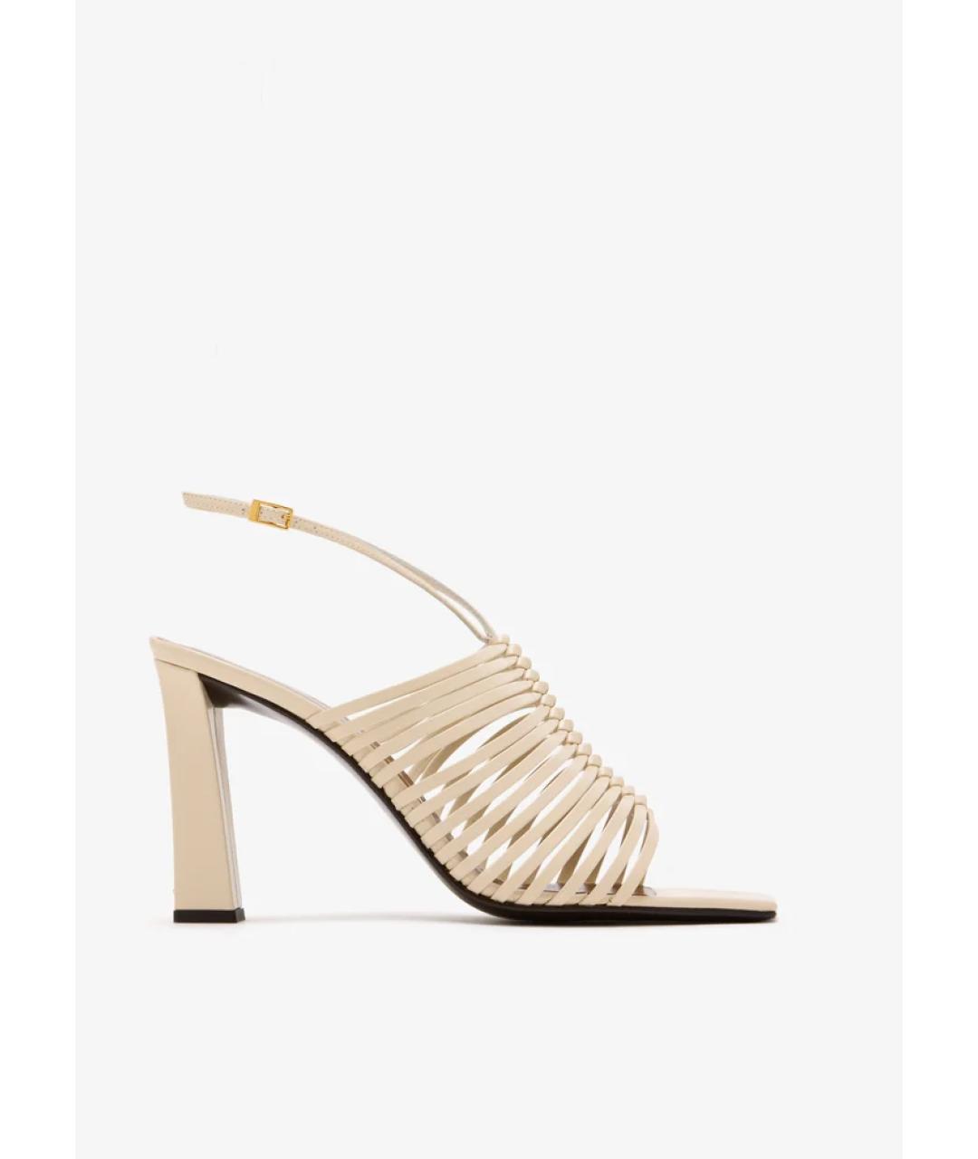 GIUSEPPE ZANOTTI DESIGN Белые кожаные босоножки, фото 6