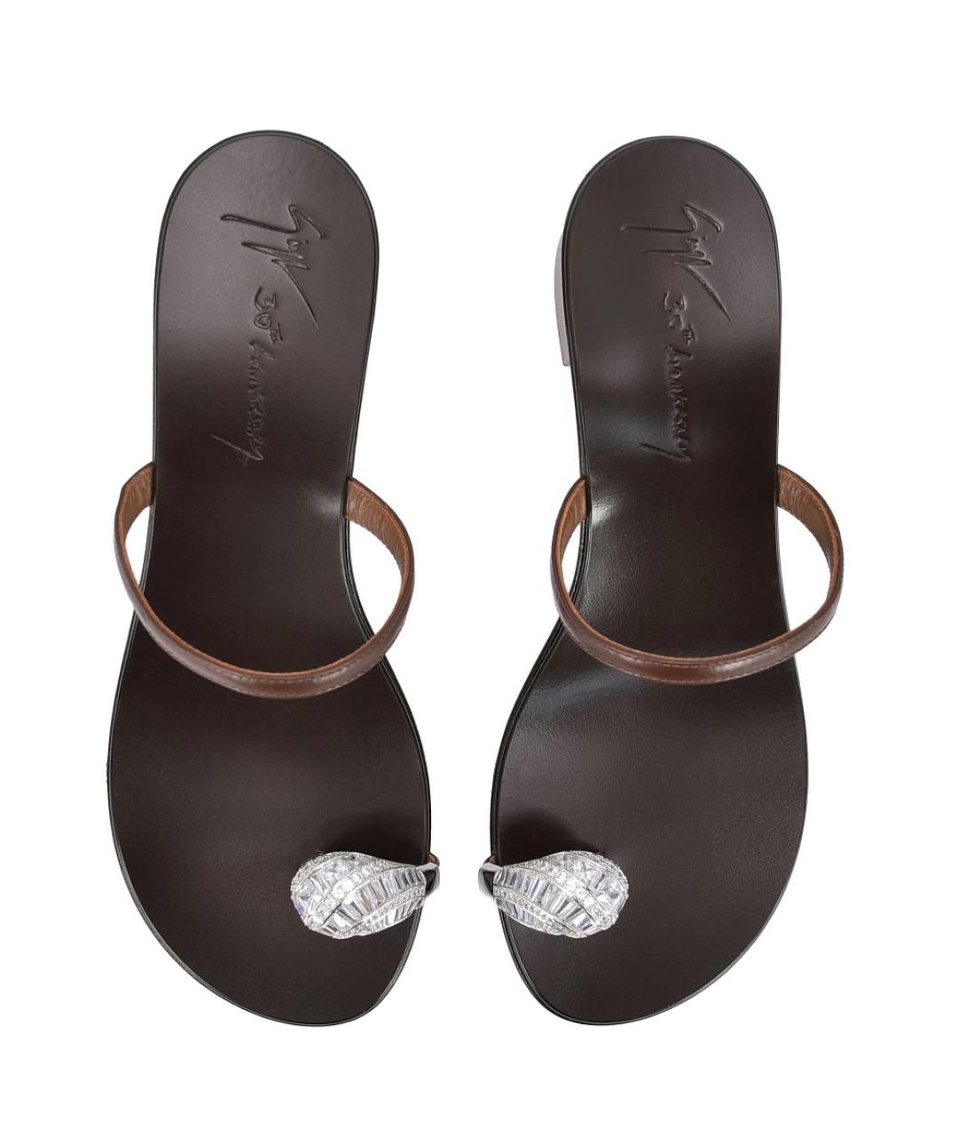 GIUSEPPE ZANOTTI DESIGN Коричневые сандалии, фото 4