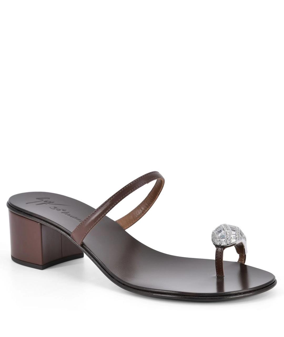 GIUSEPPE ZANOTTI DESIGN Коричневые сандалии, фото 2
