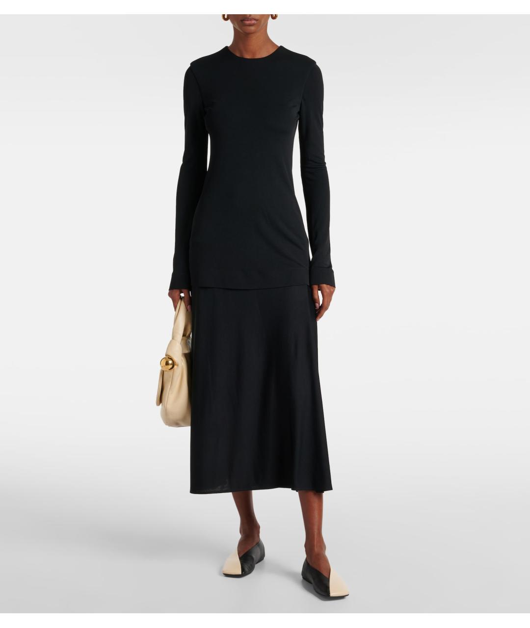 JIL SANDER Черное повседневное платье, фото 1