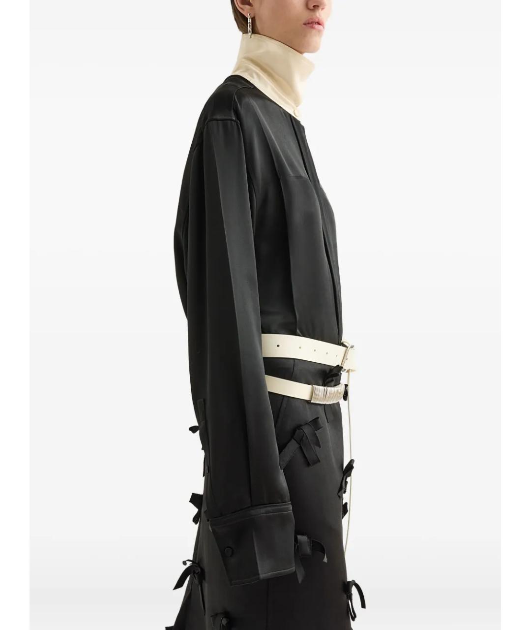 JIL SANDER Черная вискозная блузы, фото 3