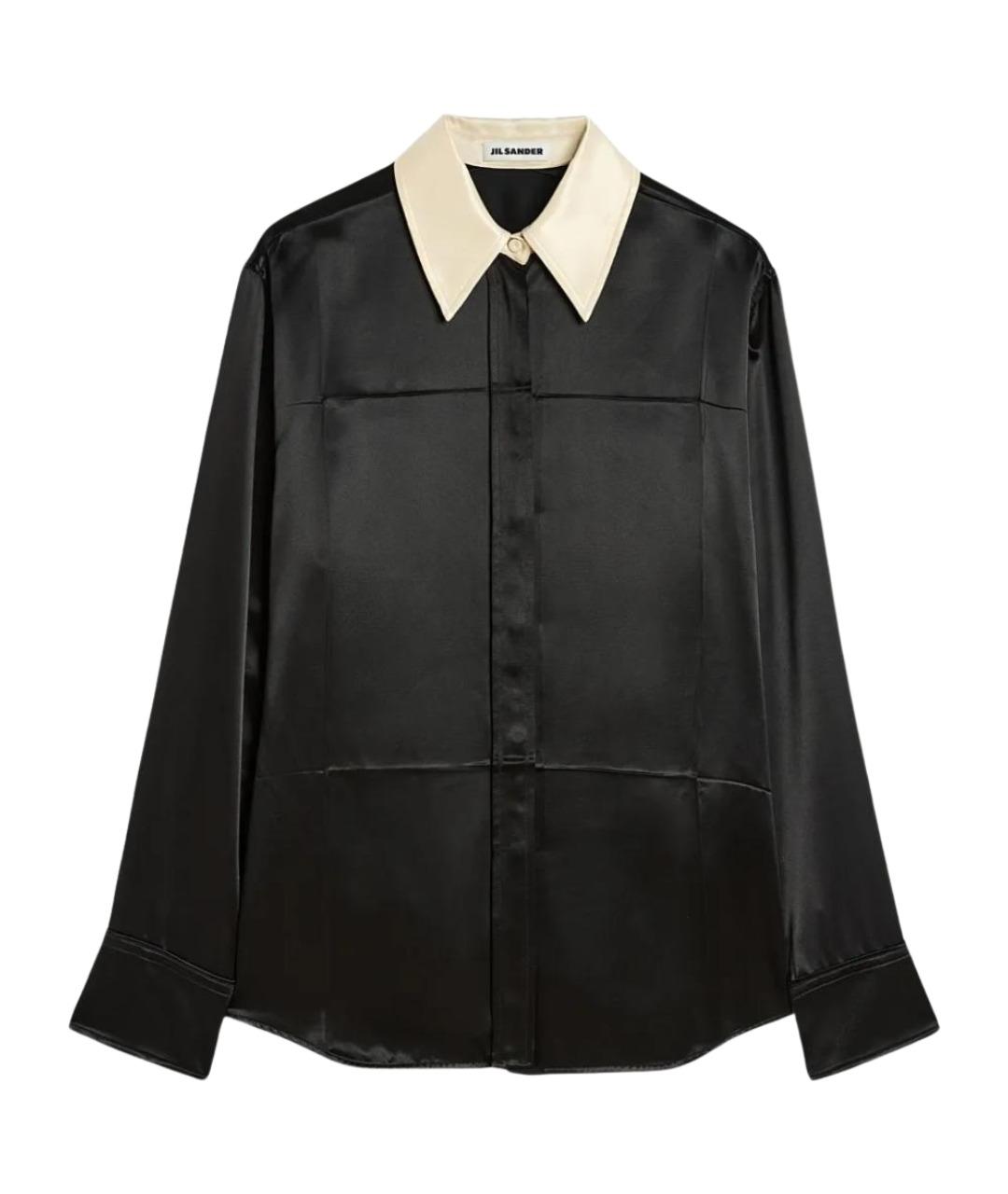 JIL SANDER Черная вискозная блузы, фото 1