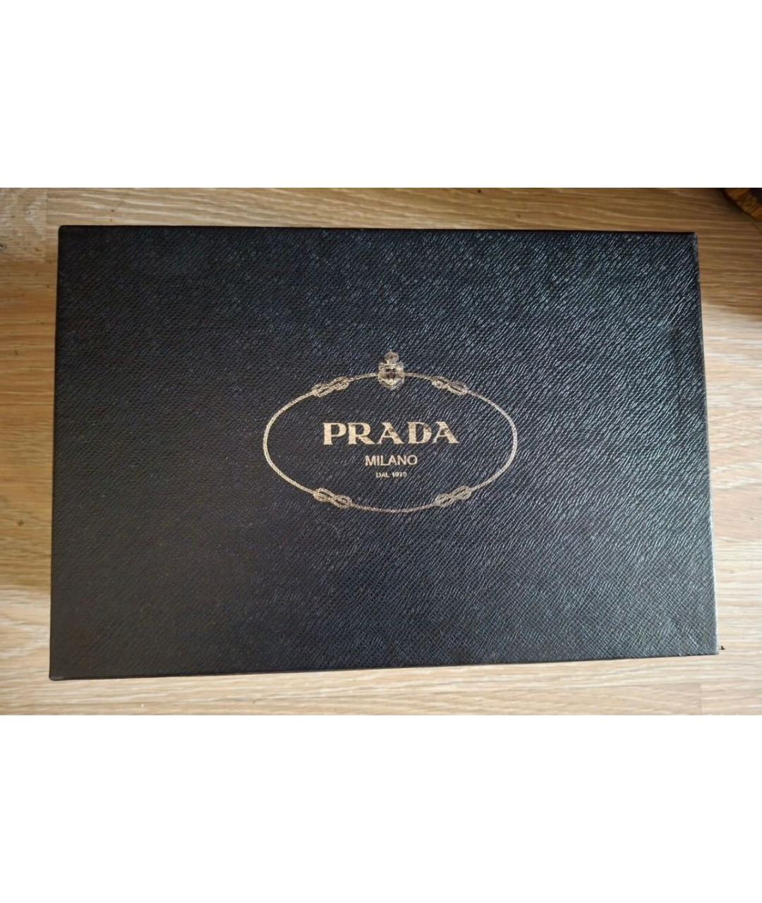 PRADA Черные кожаные туфли, фото 7
