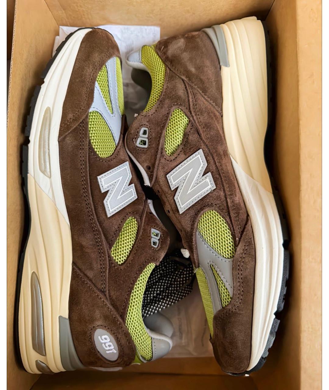 NEW BALANCE Коричневые замшевые низкие кроссовки / кеды, фото 2