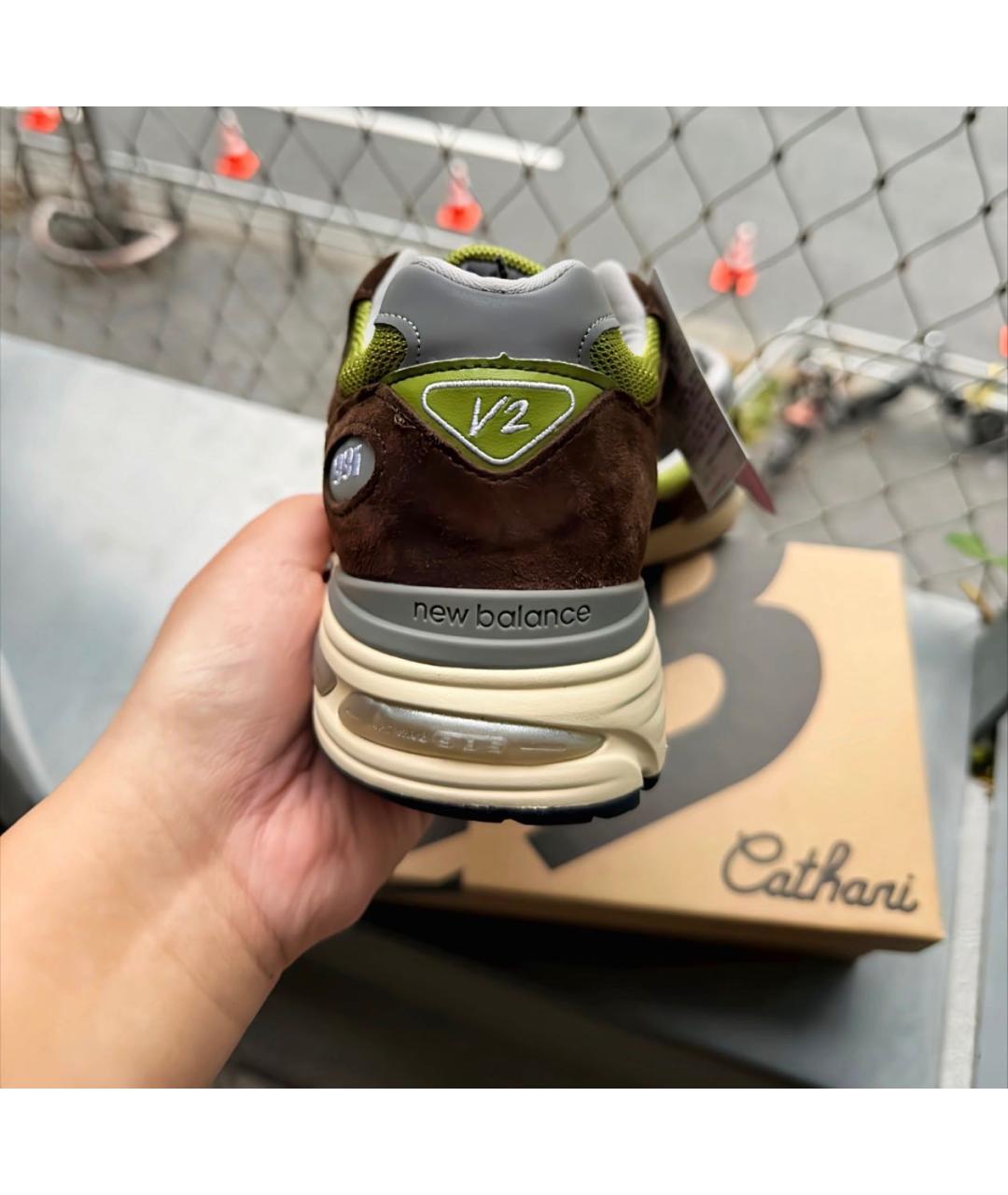 NEW BALANCE Коричневые замшевые низкие кроссовки / кеды, фото 4