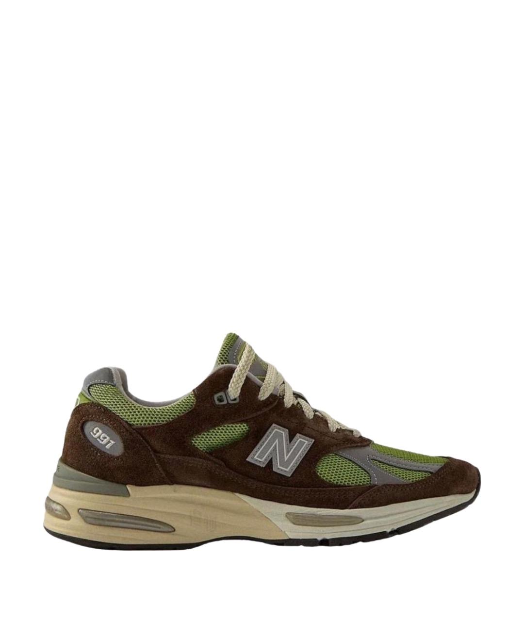 NEW BALANCE Коричневые замшевые низкие кроссовки / кеды, фото 1