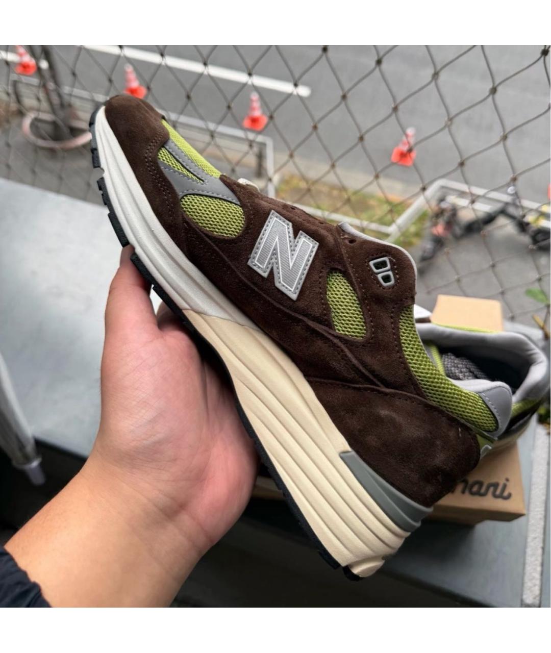NEW BALANCE Коричневые замшевые низкие кроссовки / кеды, фото 3