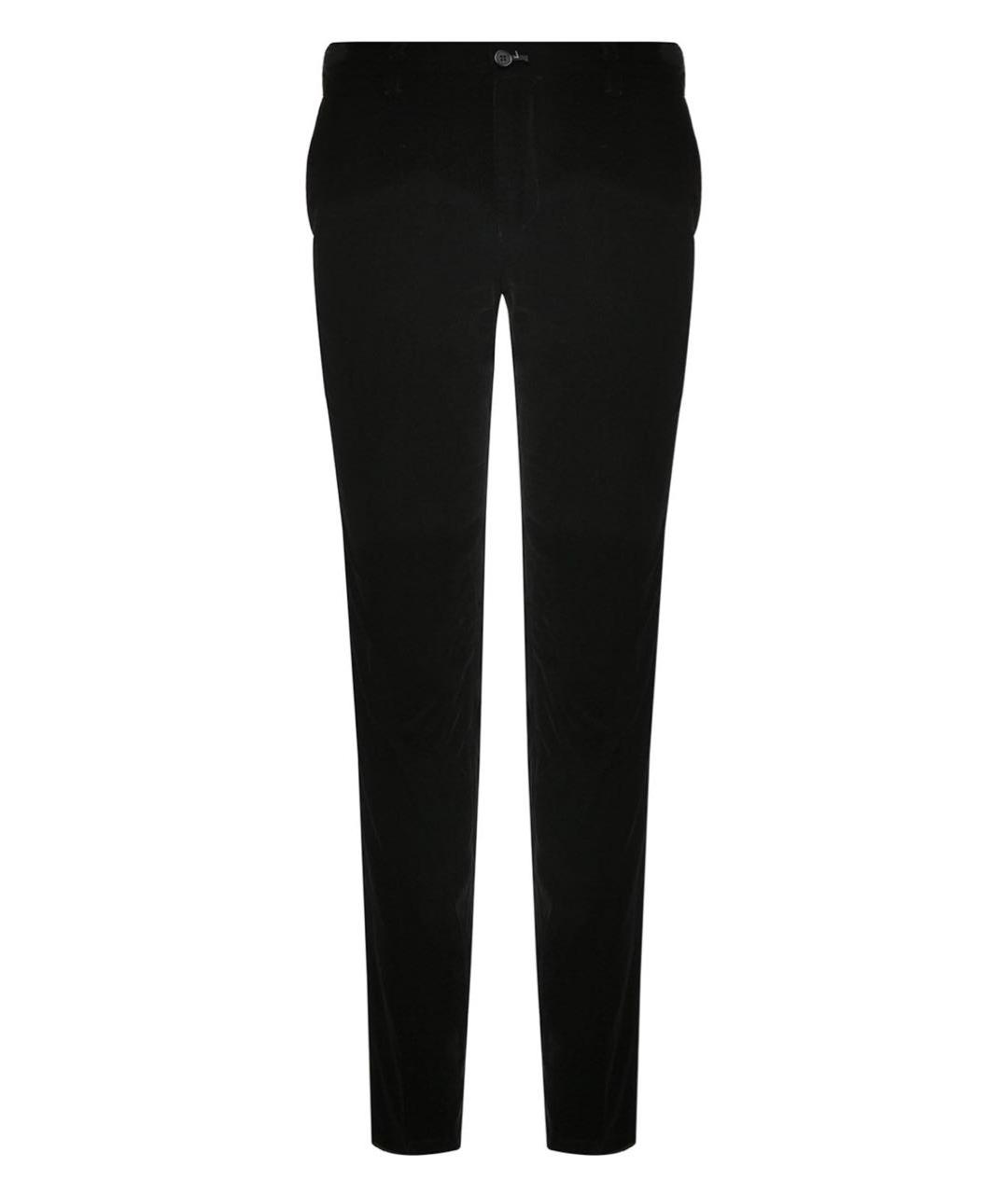 GIORGIO ARMANI Черные велюровые повседневные брюки, фото 1