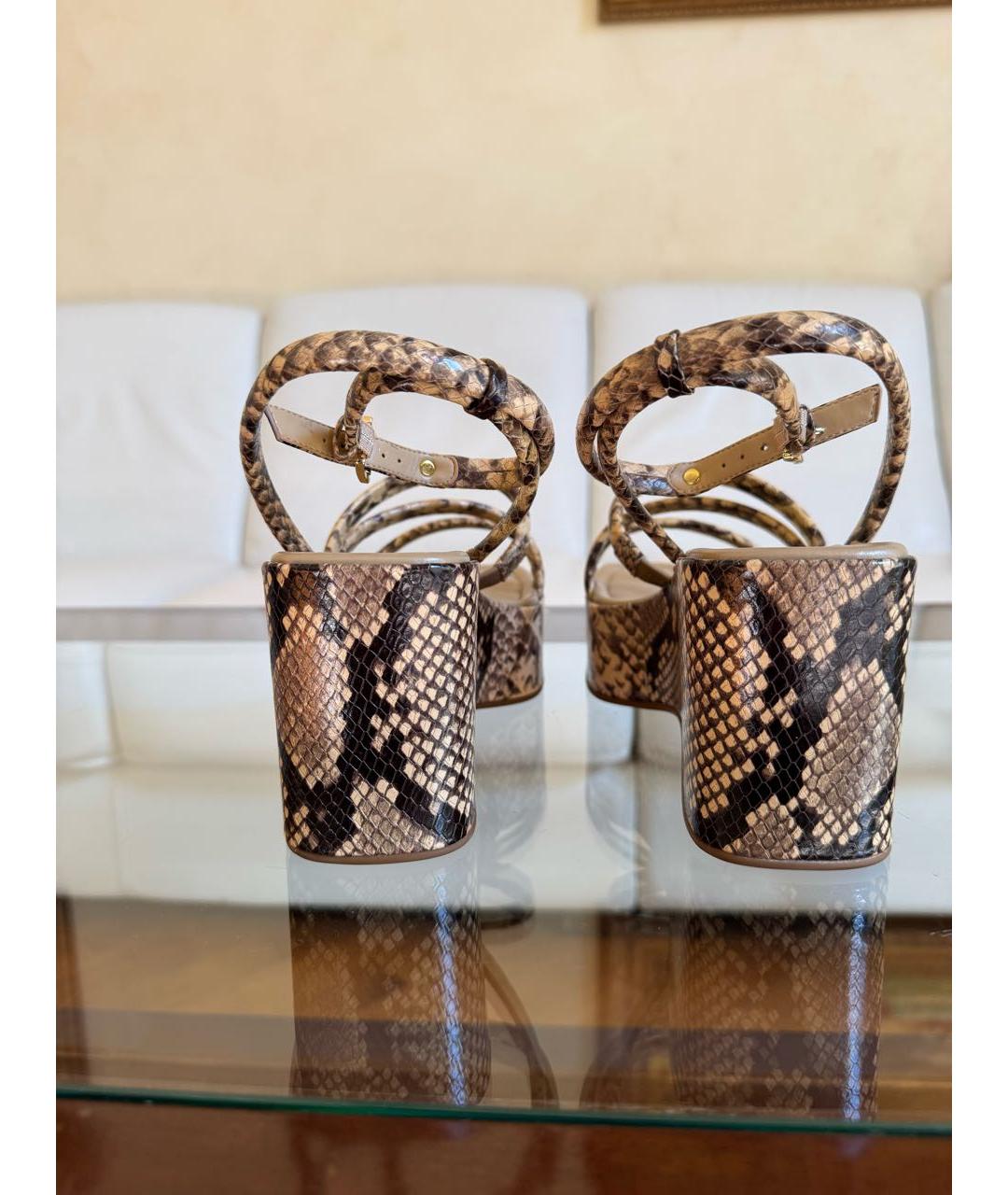 MICHAEL KORS Коричневые кожаные босоножки, фото 4