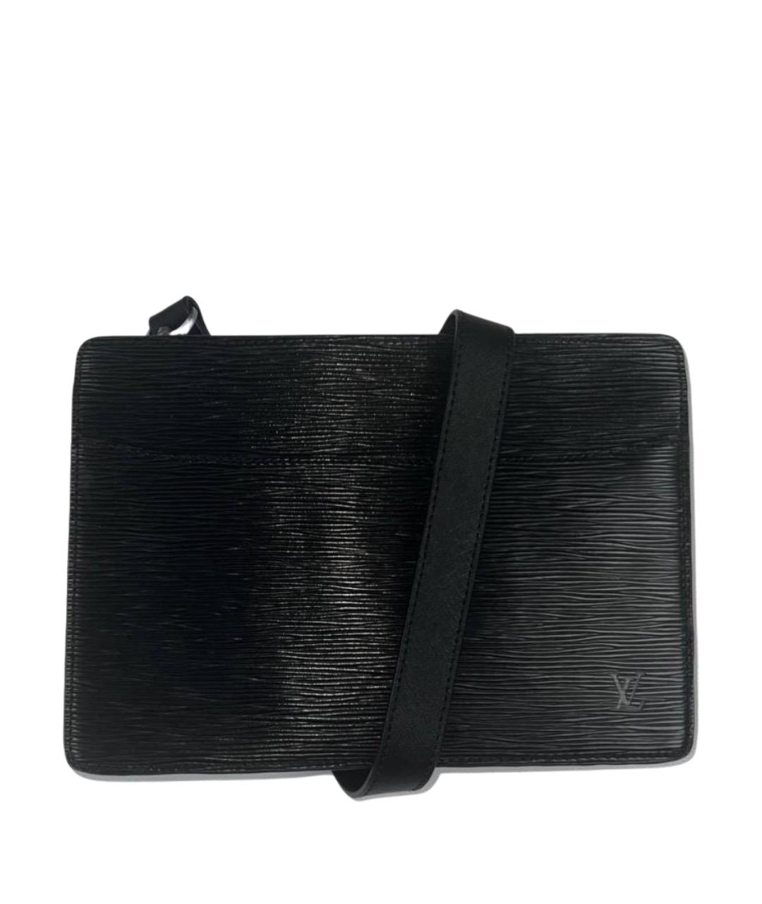LOUIS VUITTON Черная кожаная сумка на плечо, фото 1
