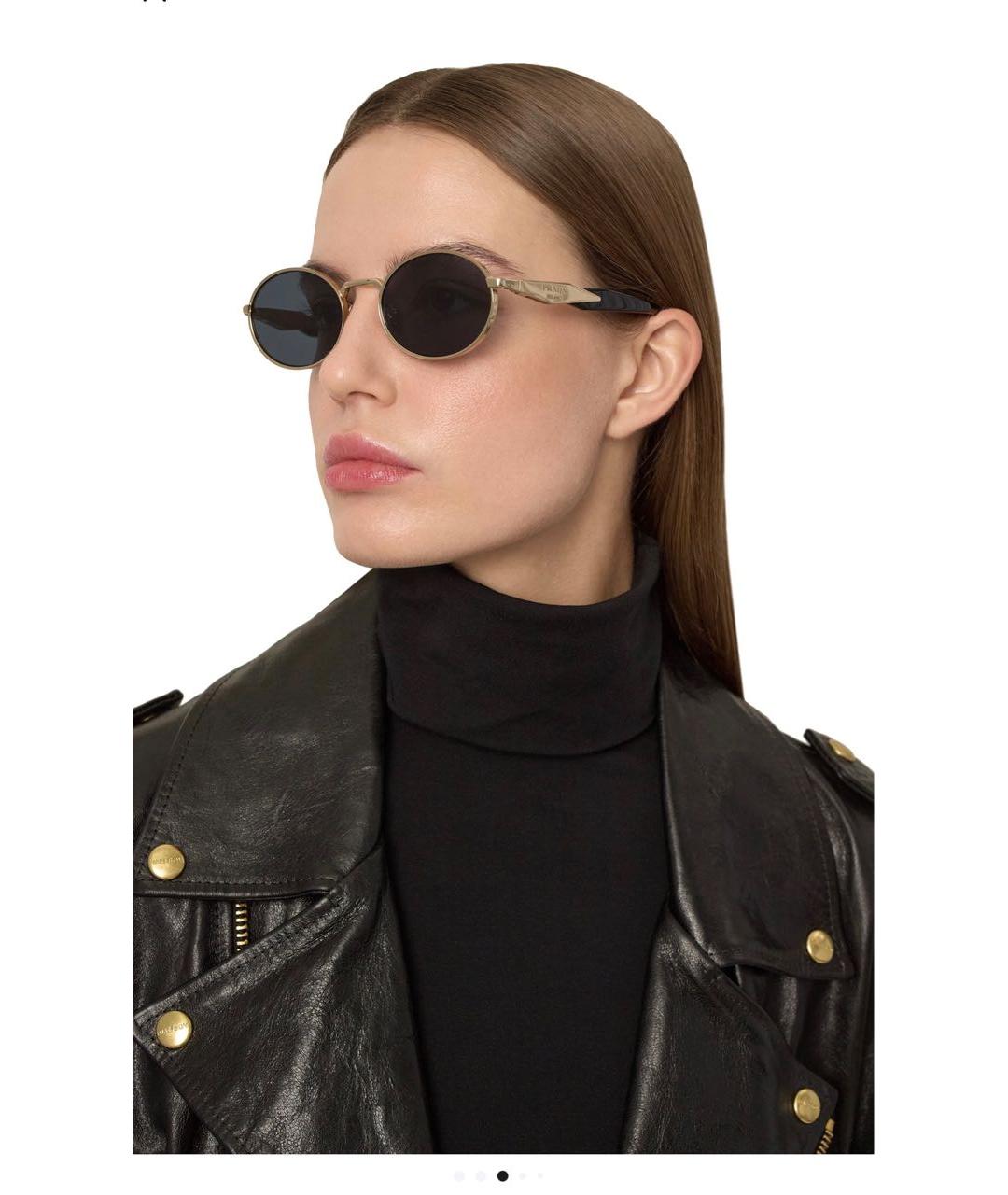 PRADA Серые металлические солнцезащитные очки, фото 6