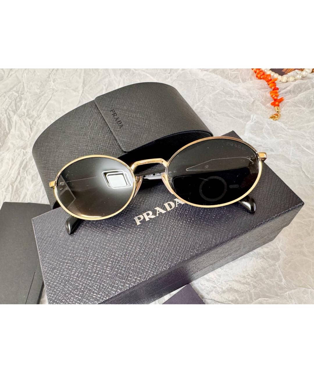 PRADA Серые металлические солнцезащитные очки, фото 3