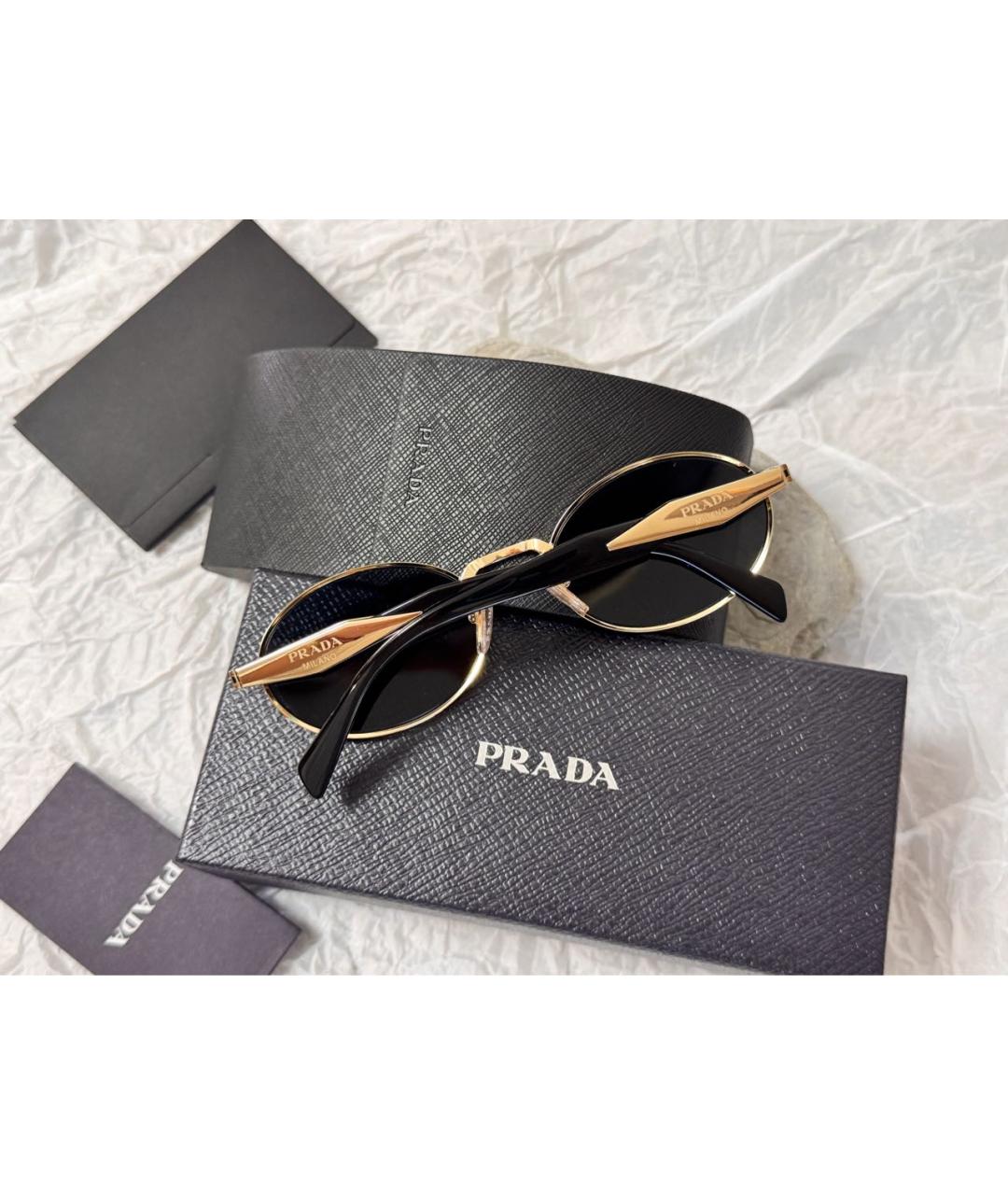 PRADA Серые металлические солнцезащитные очки, фото 4