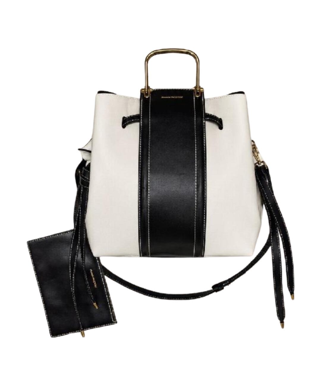 ALEXANDER MCQUEEN Белая кожаная сумка с короткими ручками, фото 1