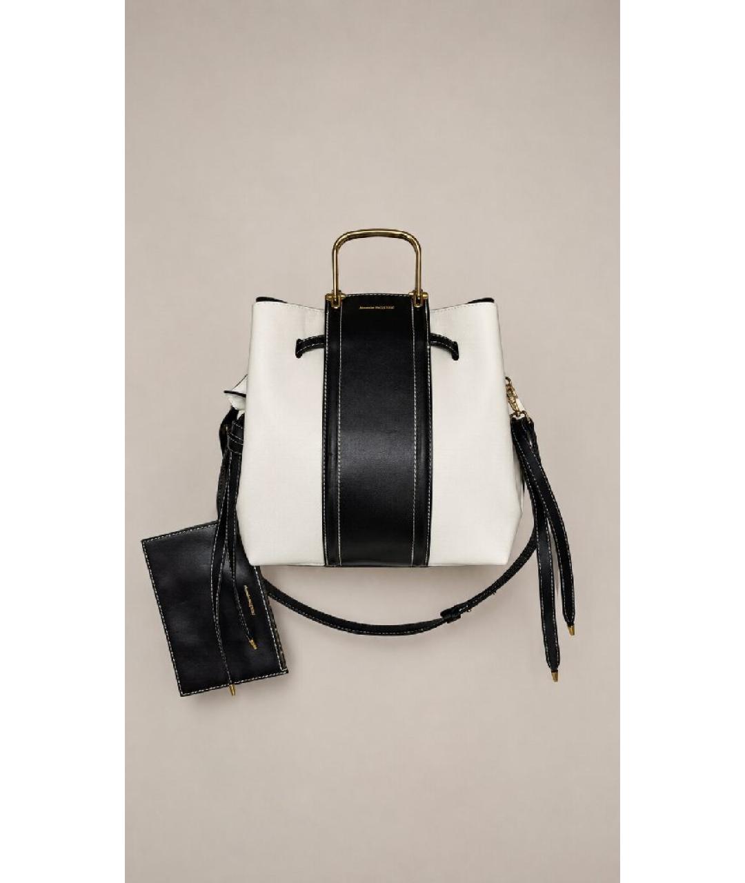 ALEXANDER MCQUEEN Белая кожаная сумка с короткими ручками, фото 4
