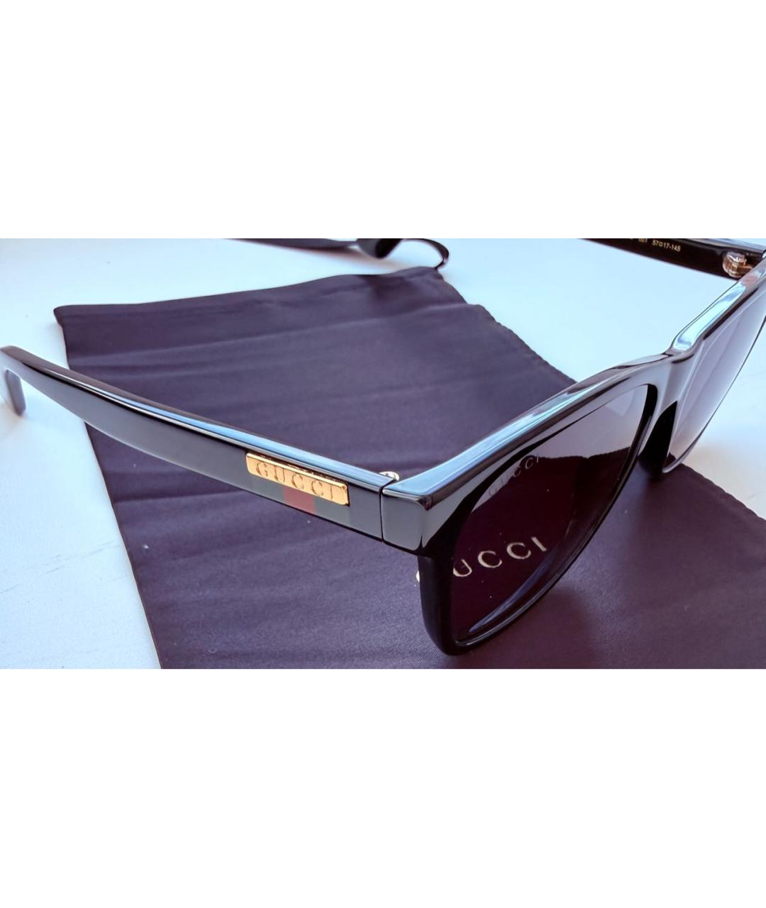 GUCCI Черные пластиковые солнцезащитные очки, фото 3
